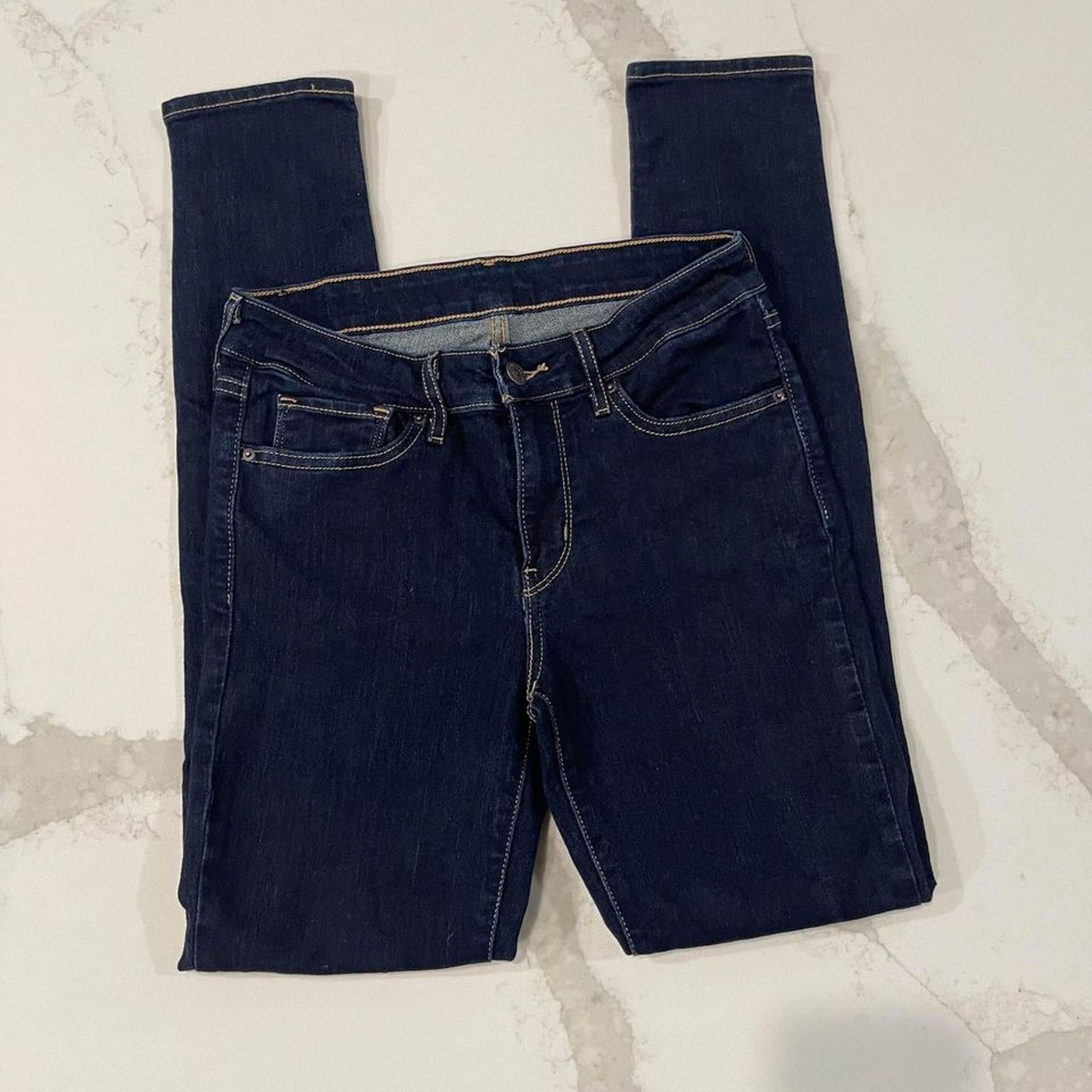 Levi's LEVI STRAUSS Mid-Rise Skinny Jean Denim Women’s W27 L30 Size 27" / US 4 / IT 40 - 2 Thumbnail