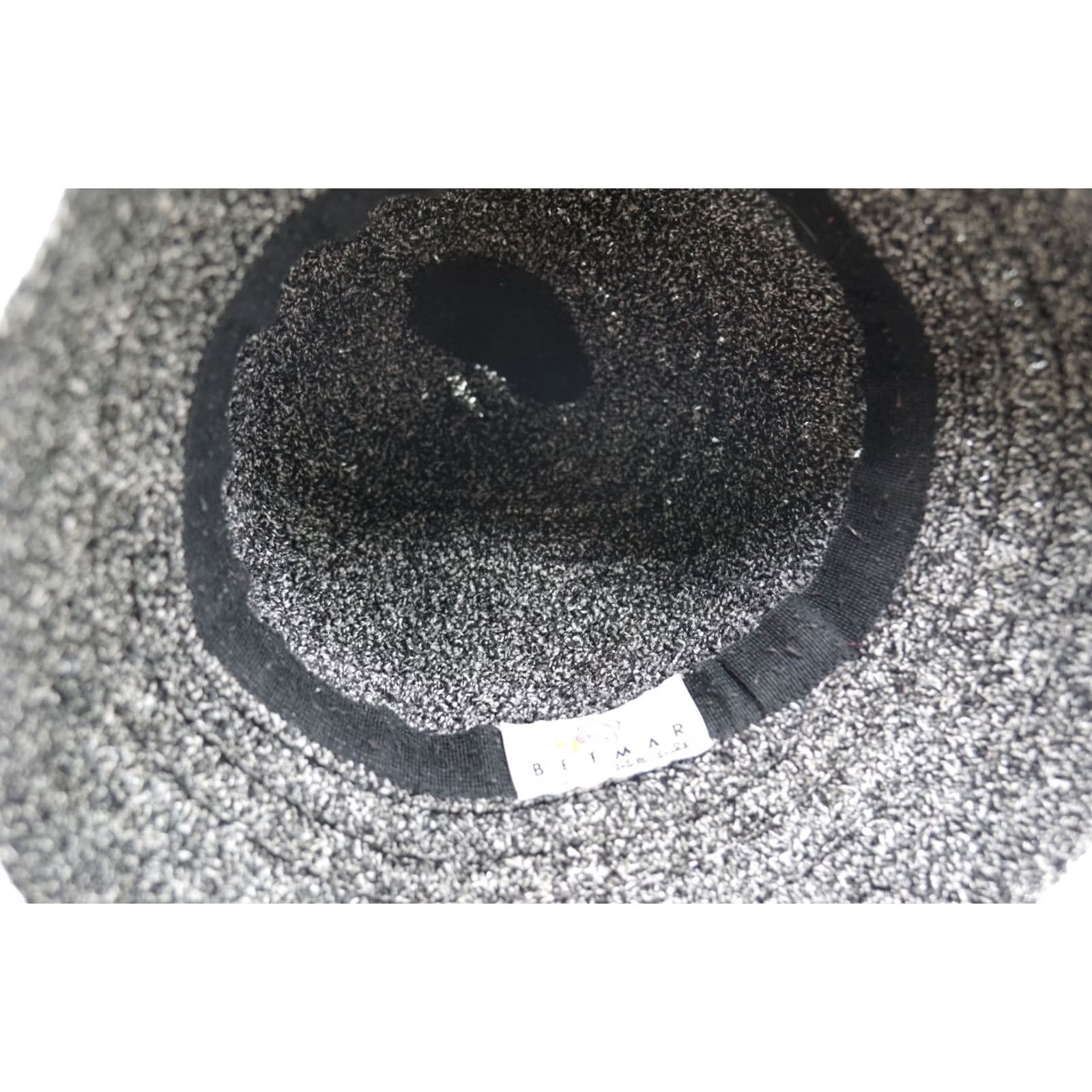 Vintage Betmar New York Women's Black Silver Metallic Knit Bucket Hat Size ONE SIZE - 3 Thumbnail
