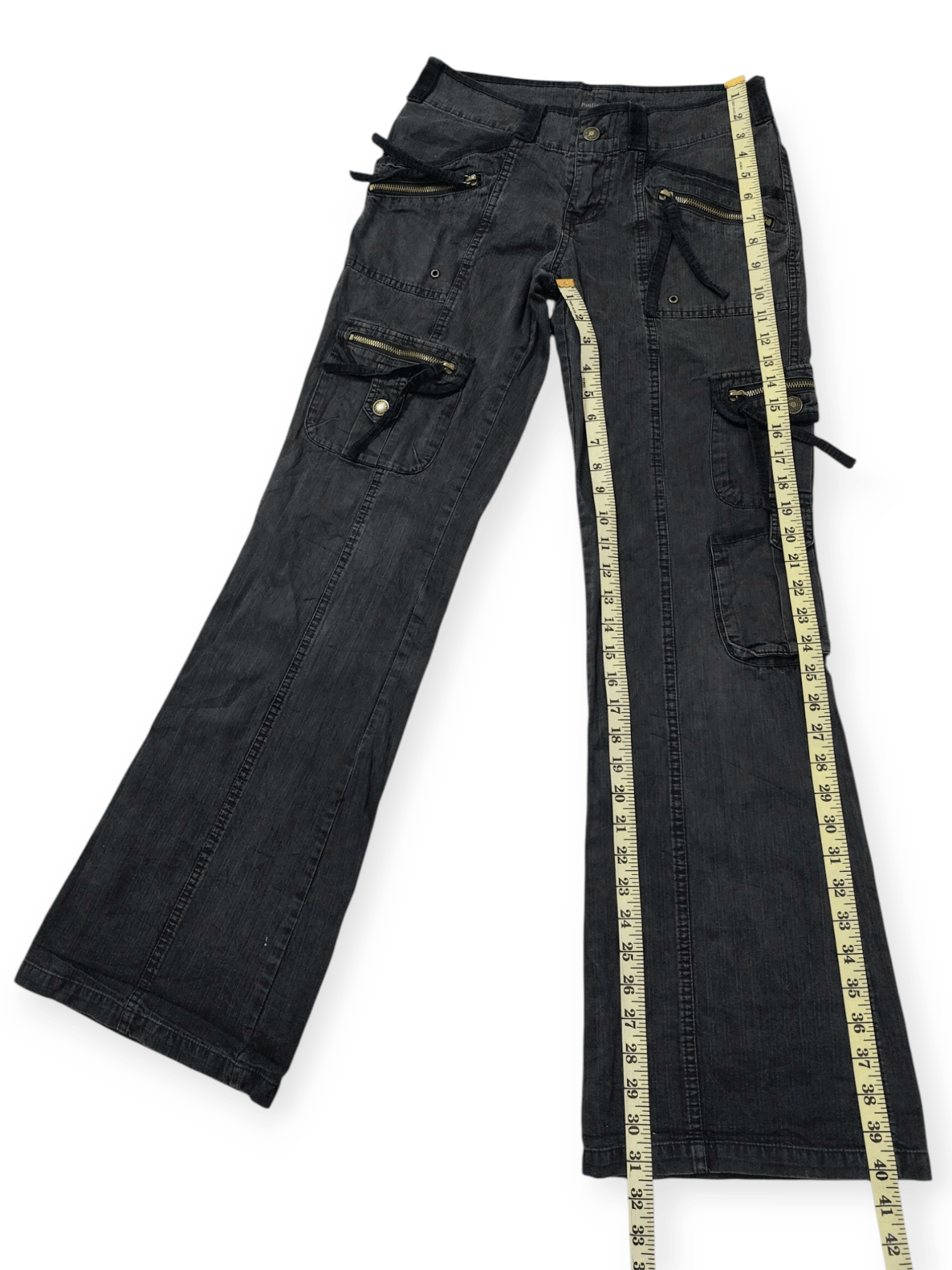 Other Super Flare Pauline Bleu Multipocket Cargo Pants Size US 29 - 15 Thumbnail