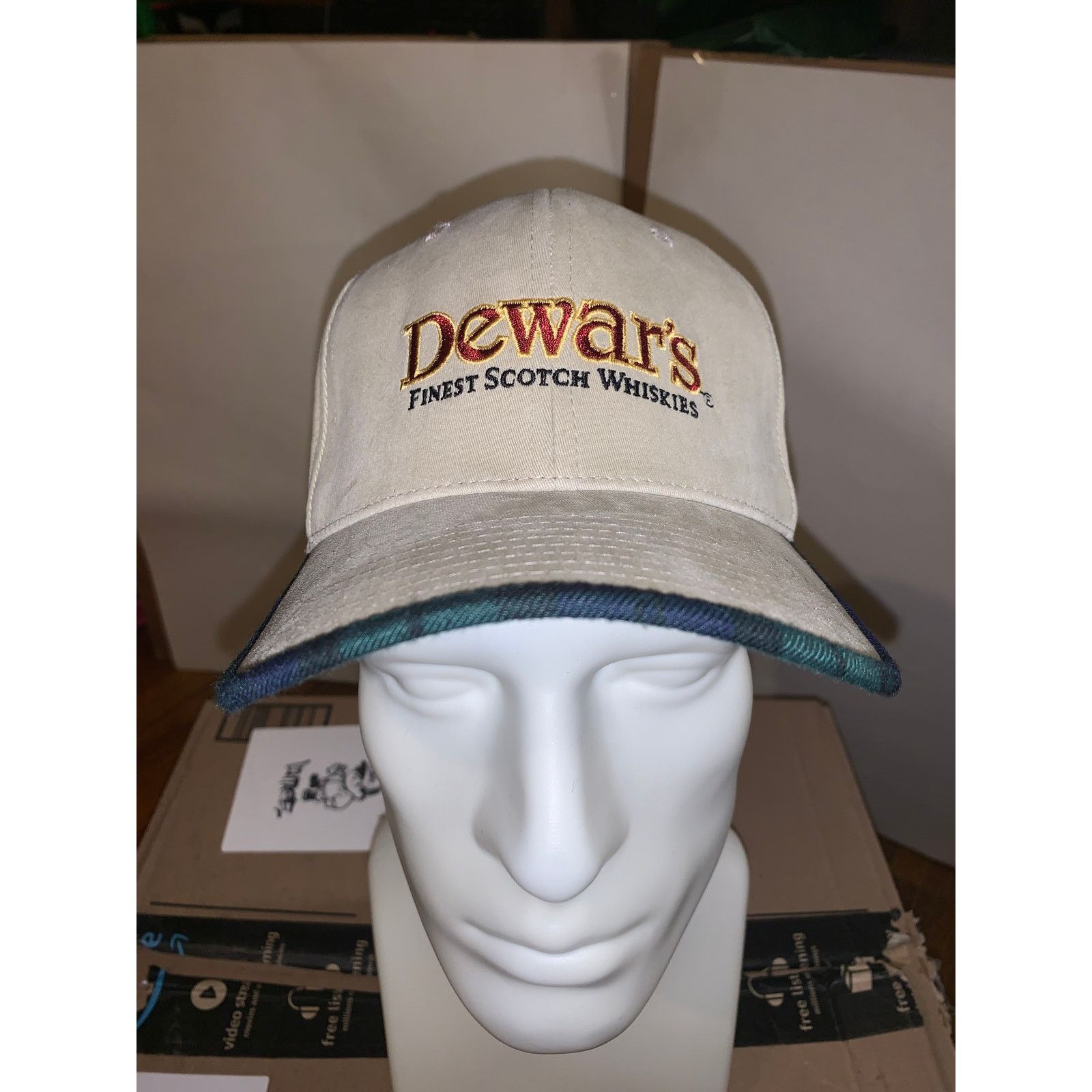 Other Dewar’s Scotch Whiskey Hat Tan Flex Fit L XL Flannel Brim Size ONE SIZE - 1 Thumbnail