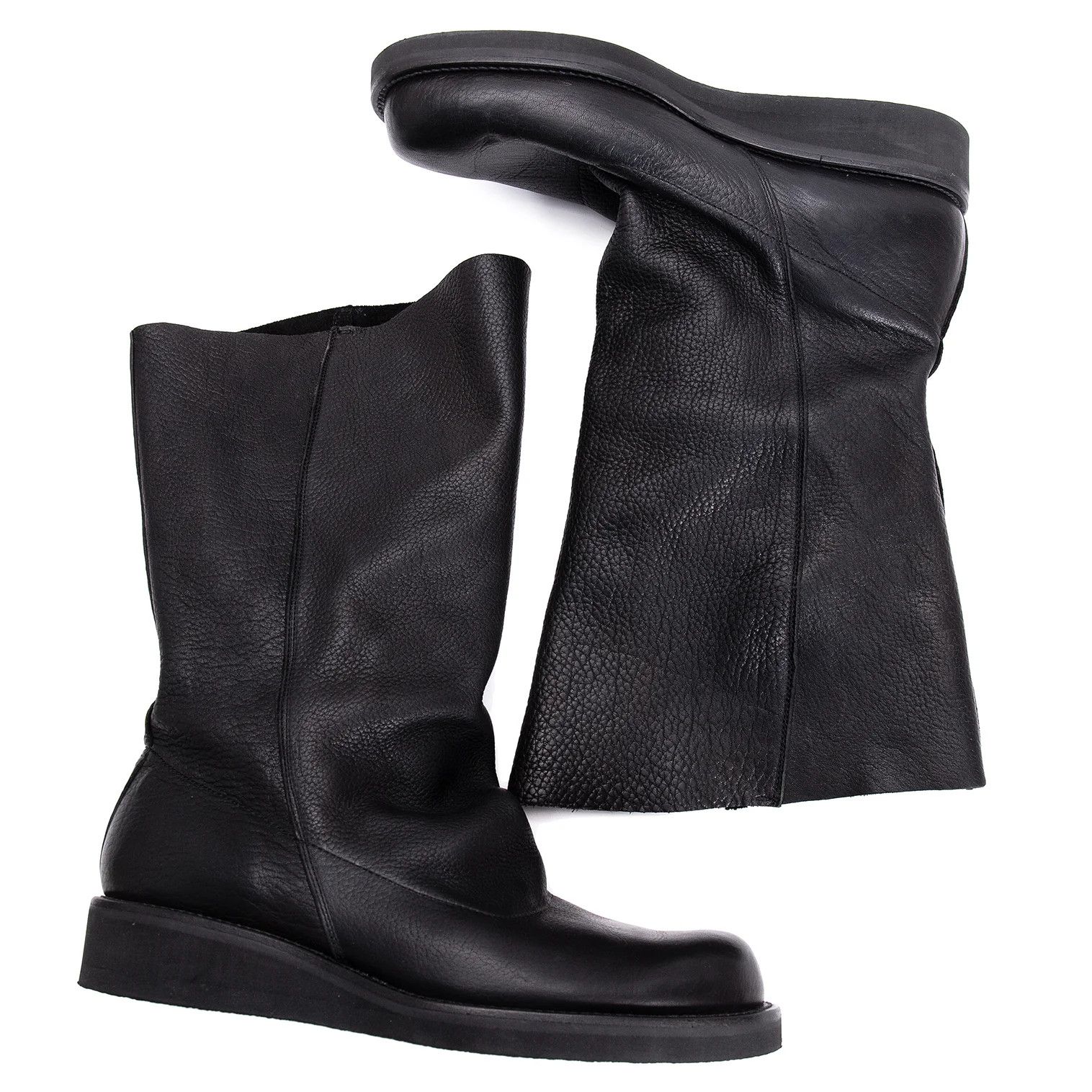 Yohji Yamamoto Yohji Yamamoto Leather Long Boots Black 26cm Size US 9 / EU 42 - 2 Thumbnail