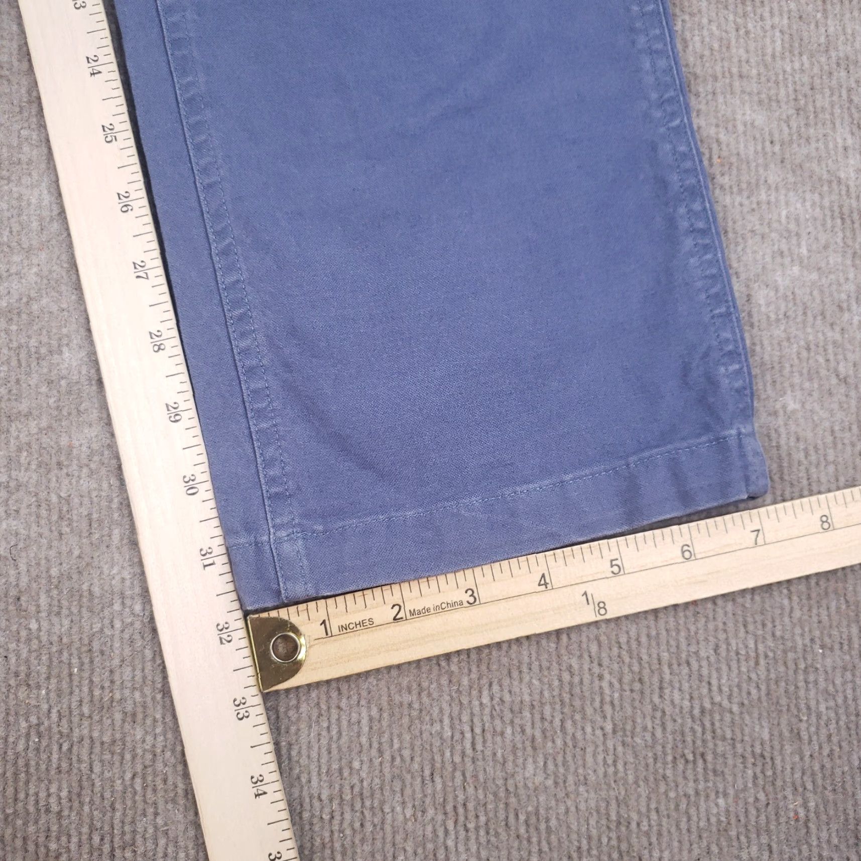 Bonobos VINTAGE Bonobos Chino Pants Mens 31x32 Blue Slim Fit Straight Leg Casual Cotton Size US 31 - 3 Thumbnail