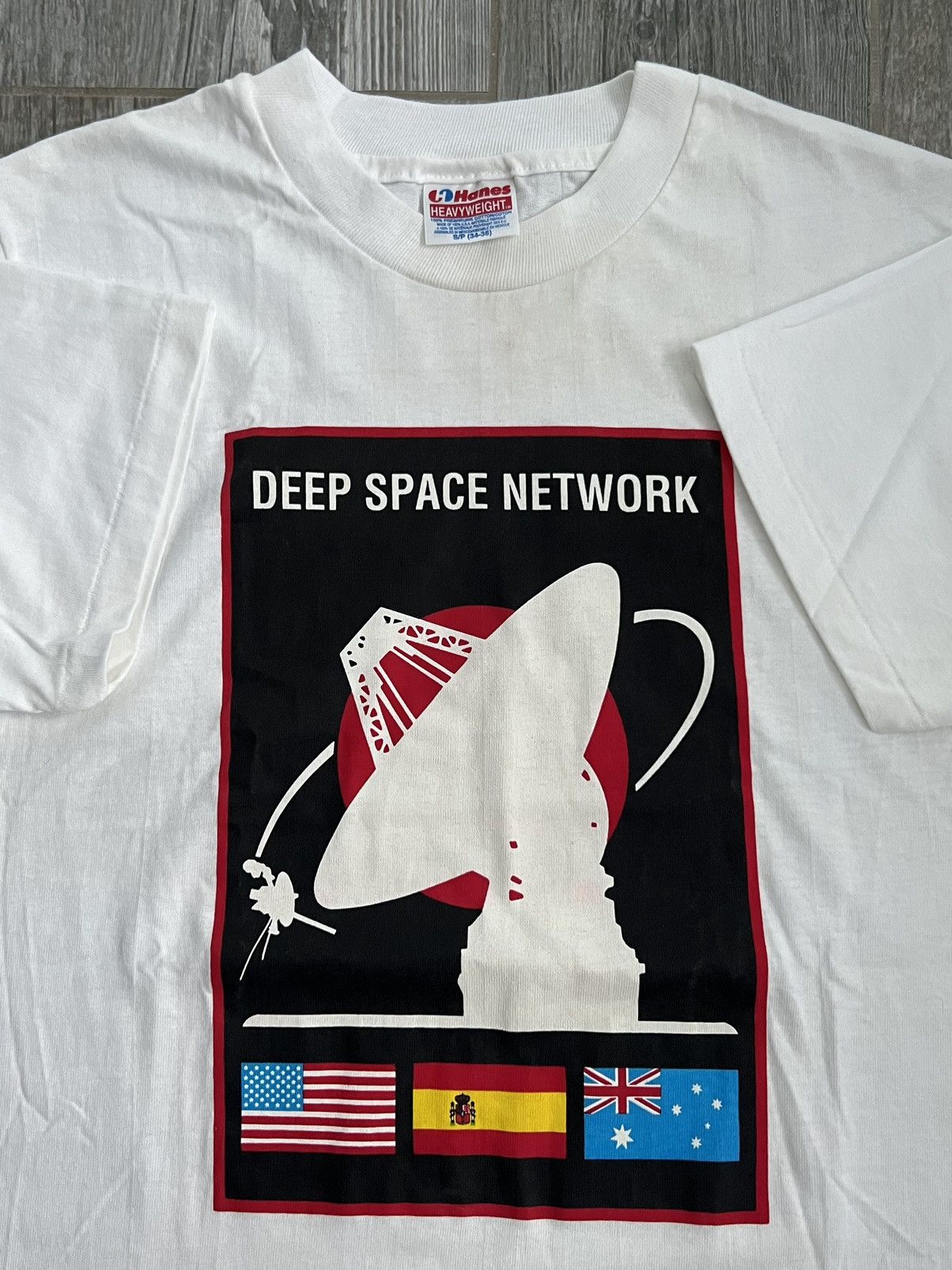 Vintage 1994 Single Stitch Deep Space Network Vintage White Rare Tee Size US M / EU 48-50 / 2 - 1 Thumbnail