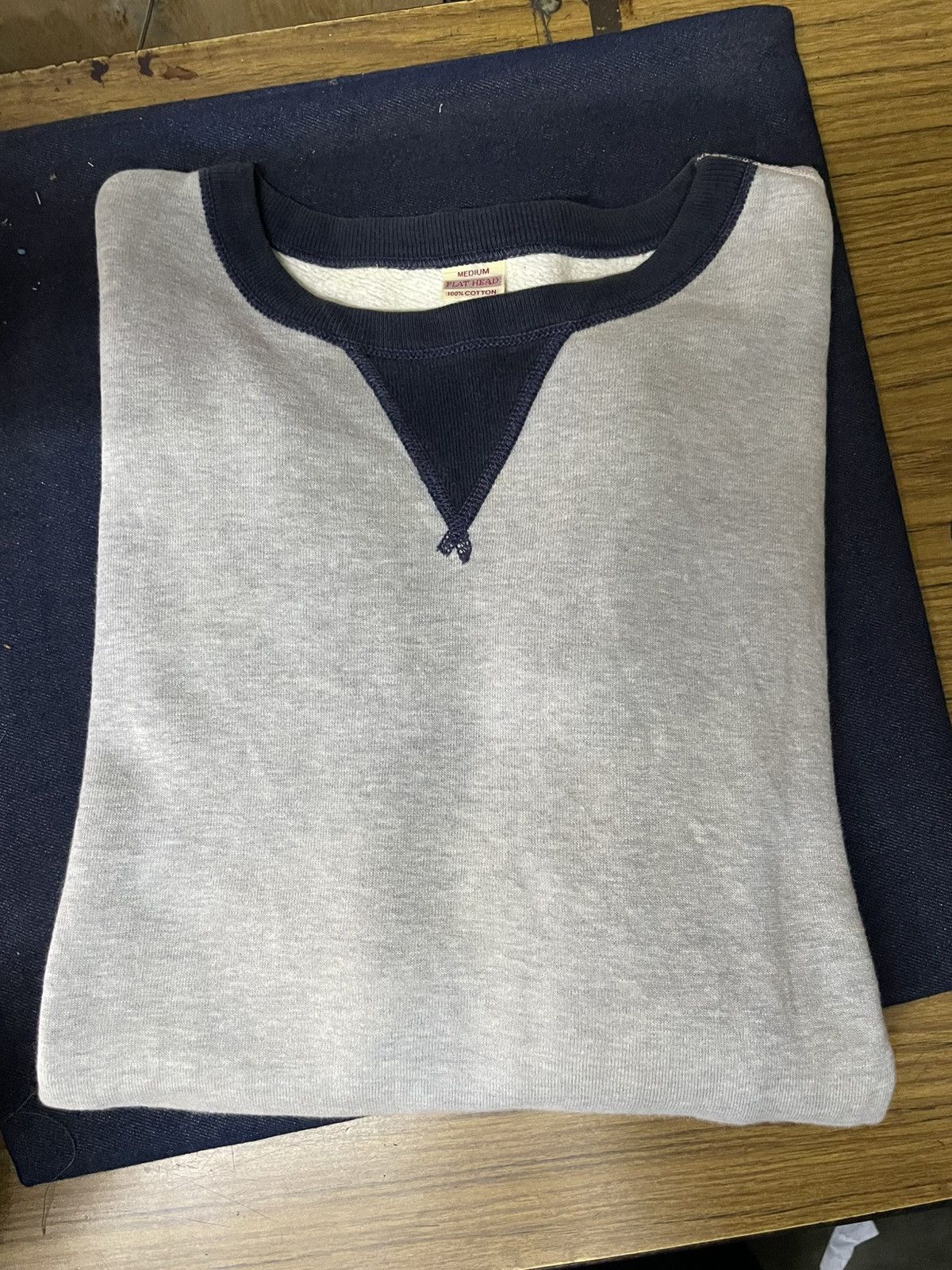 The Flat Head The Flat Head japan Two-tone LoopWheeler Sweatshirt pullover Size US M / EU 48-50 / 2 - 9 Thumbnail