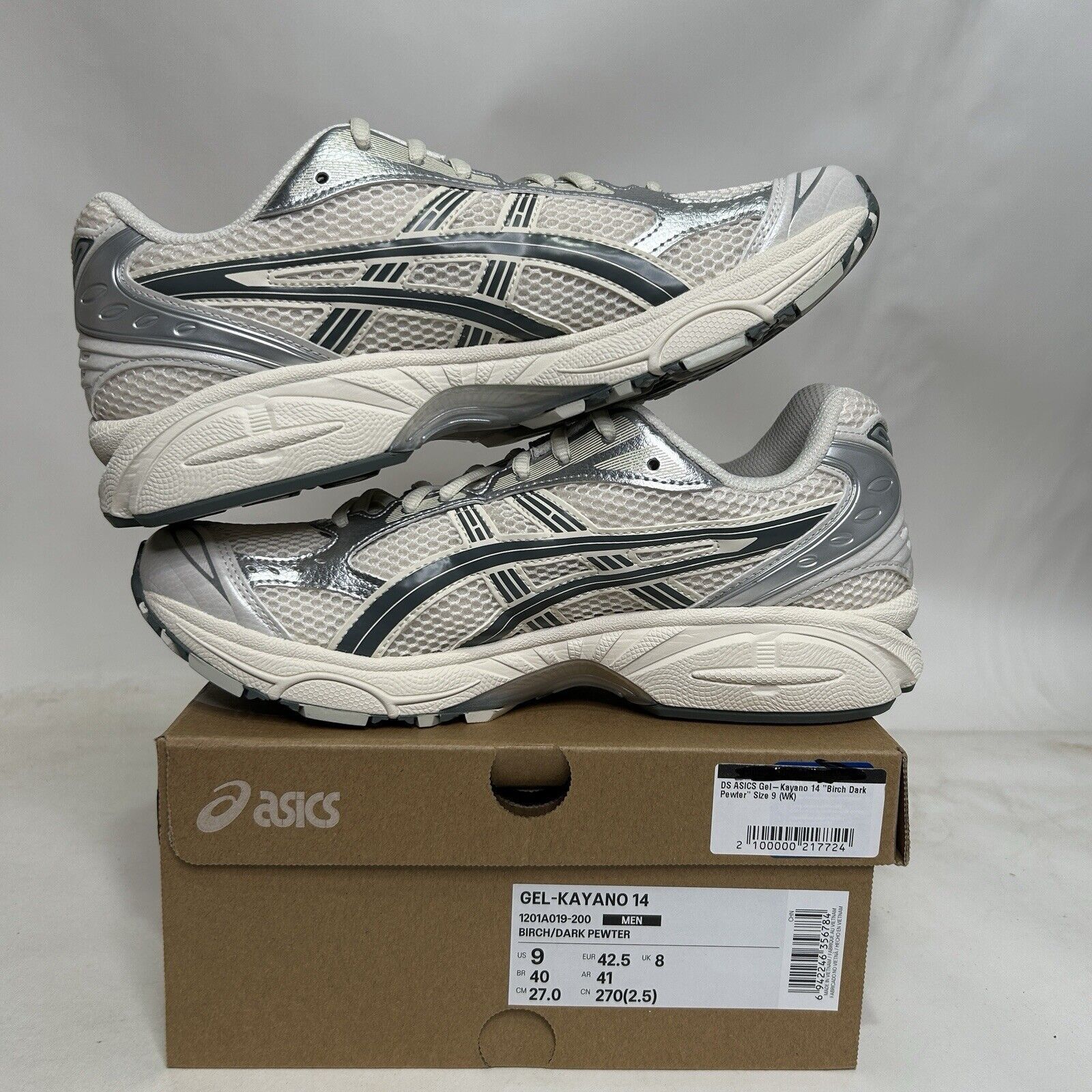 Asics ASICS Gel Kayano 14 “Birch Dark Pewter” 2024 Size US 9 / EU 42 - 3 Thumbnail