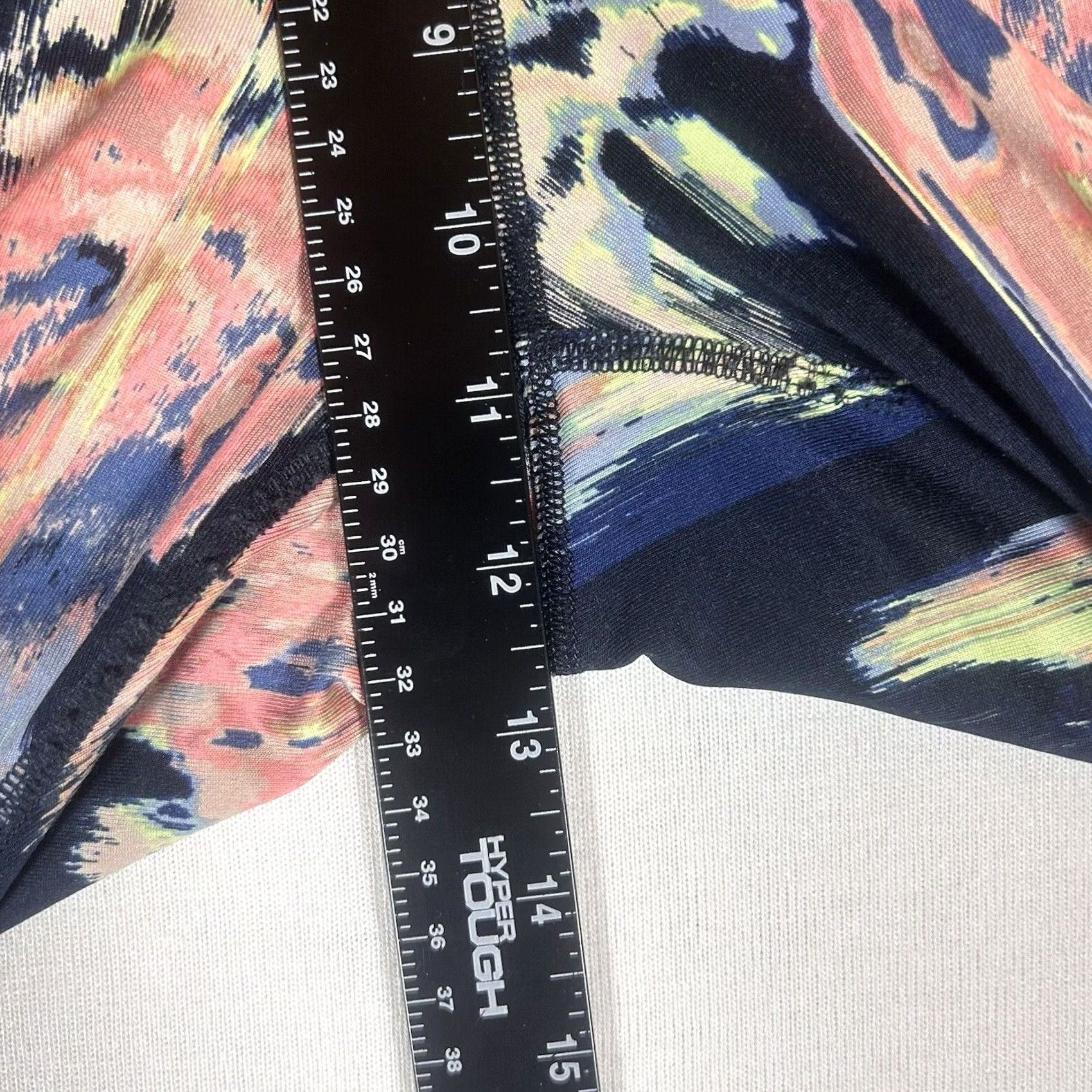 H&M H&M Sport Leggings Women's L Ankle Multicolor Abstract Stretch Gym Run Yoga Fitness Size 36" / US 14 / IT 50 - 6 Thumbnail