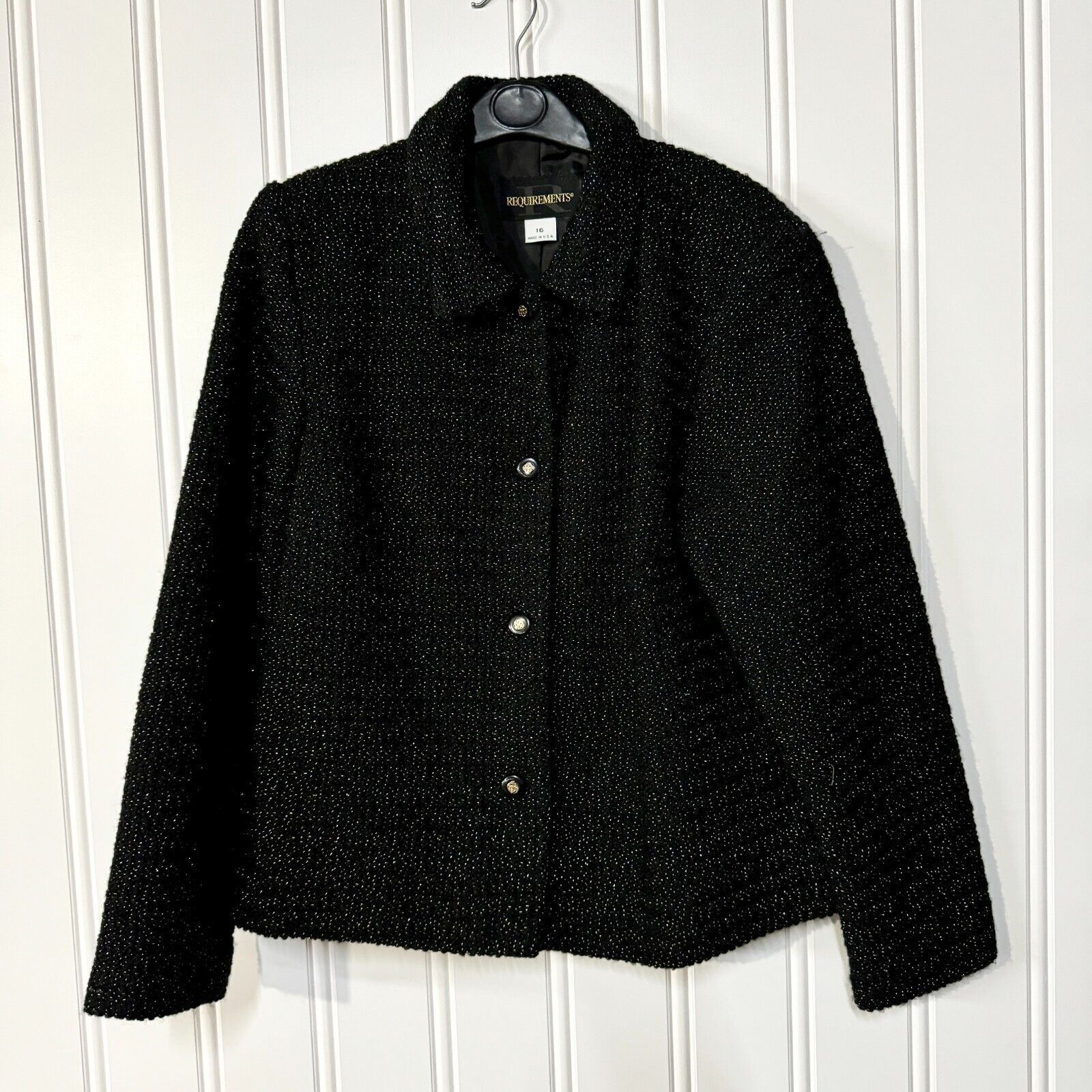 Other Requirments Jacket Women Size 16 Woven Tweed Button Down Size XXL / US 16-18 / IT 52-54 - 1 Thumbnail