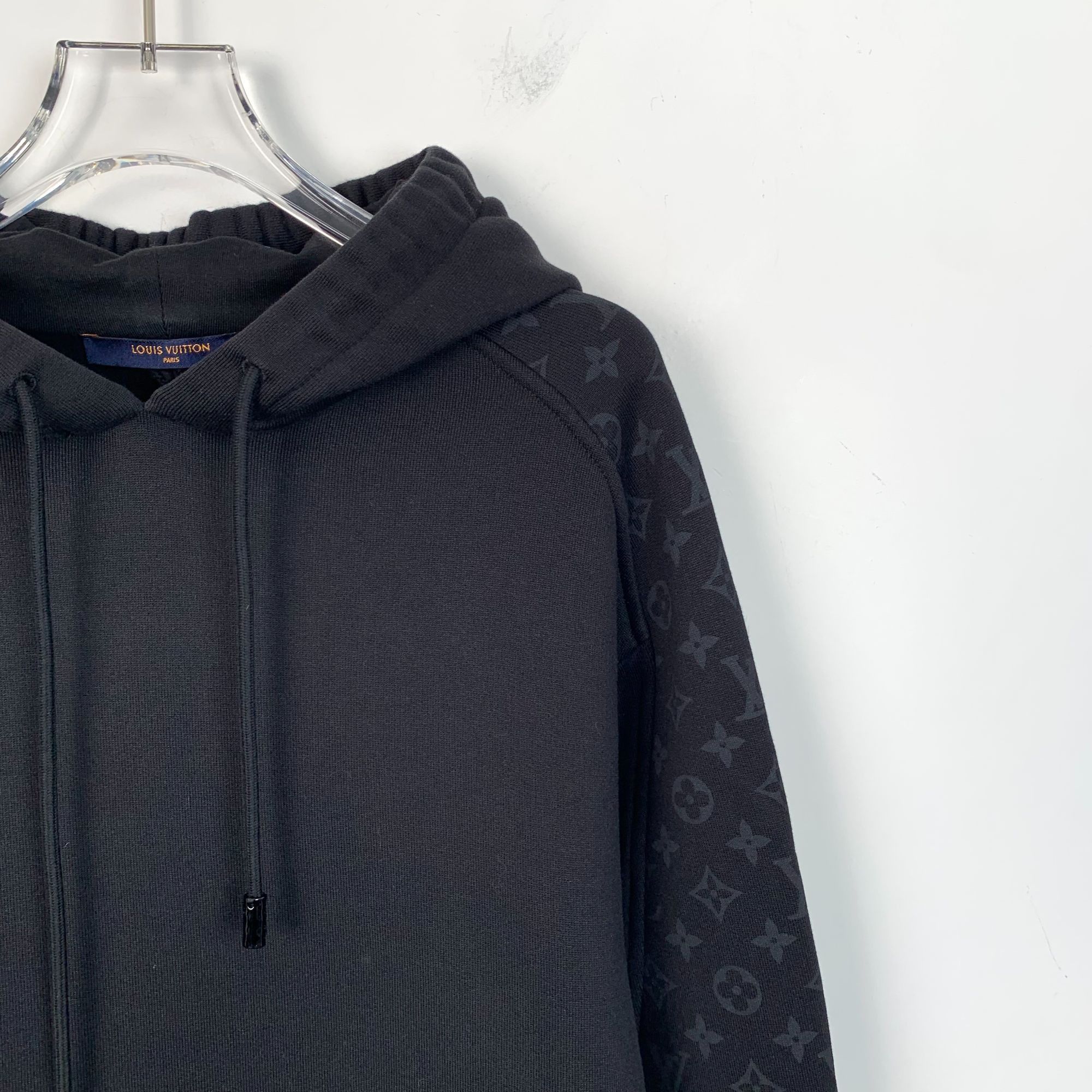 Louis Vuitton Louis Vuitton Black Monogram Logo Print Cotton Hoodie Sweats Size S / US 4 / IT 40 - 3 Thumbnail