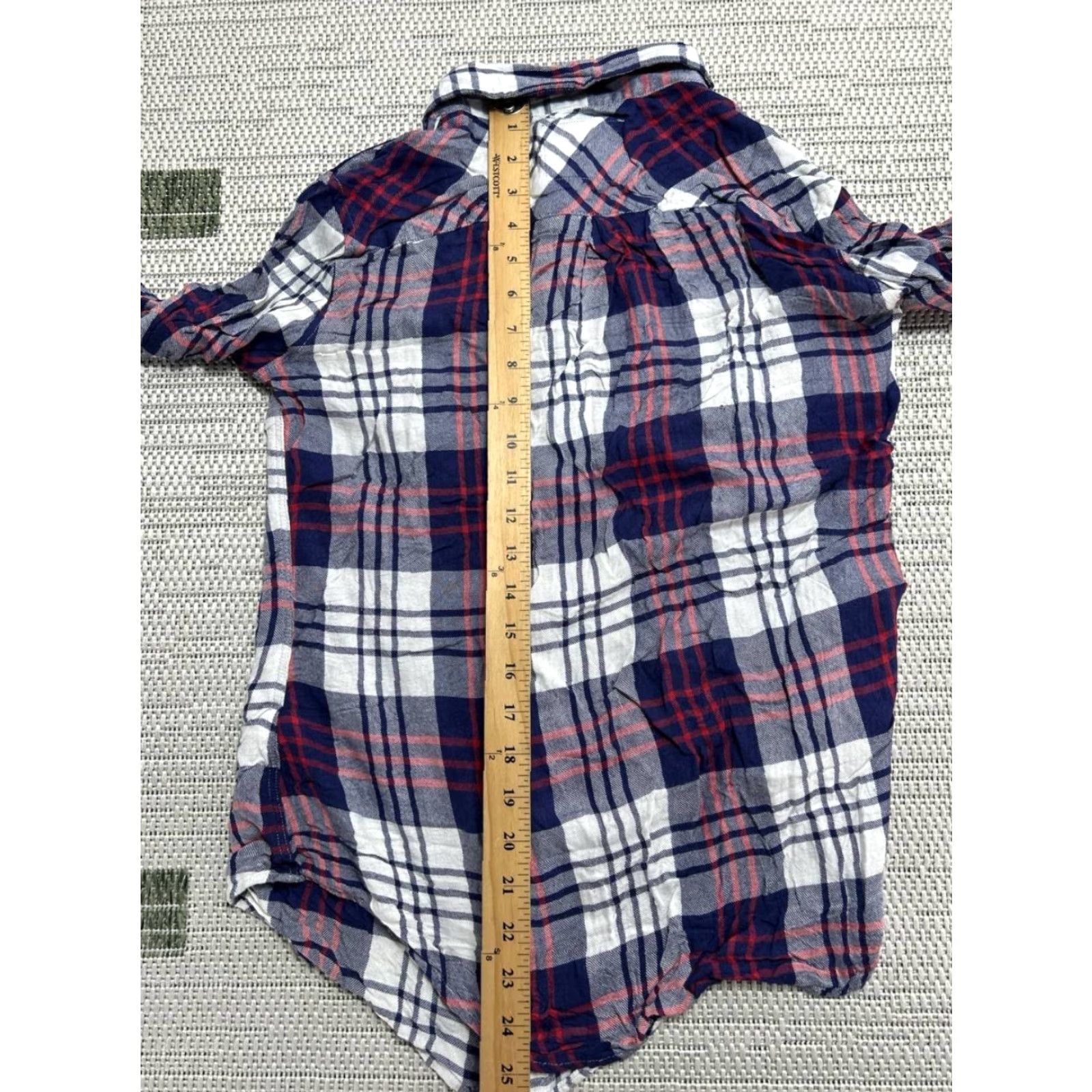 Rails Rails Shirt Womens Small Multicolor Plaid Collared Button Up Flannel Rayon Pocket Easy Care Lightweight Curved Hem Casual Size S / US 4 / IT 40 - 4 Thumbnail