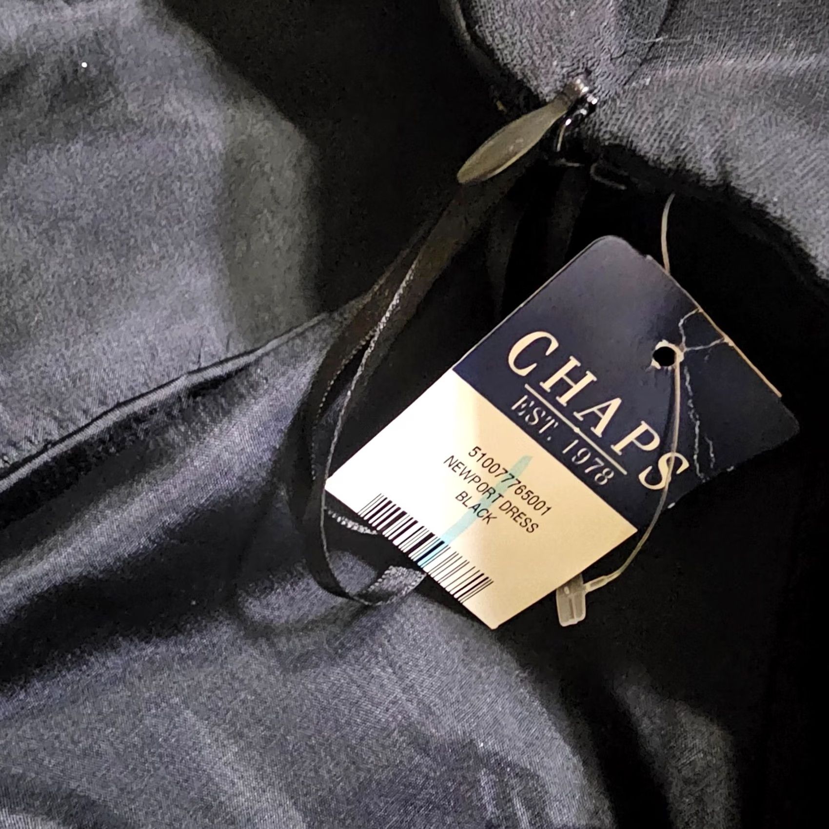 Chaps Chaps Dress Womens 14 Black Halter Short Fitted Ruffle Hem Cocktail Party LBD Formal Dress Womens XS-Plus? Size 36" / US 14 / IT 50 - 4 Thumbnail