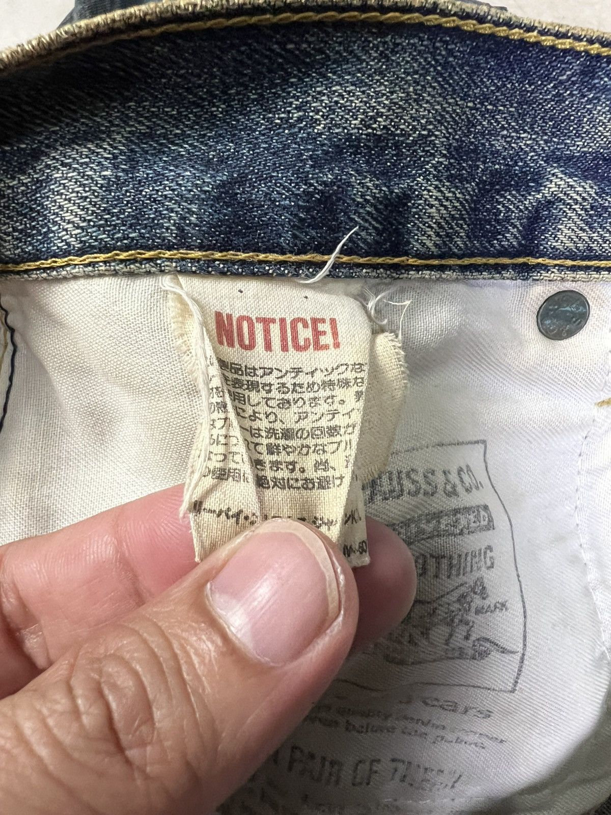 Levi's Vintage Levis 702 Big E Repaired Selvedge Backle Back Jean Size US 29 - 21 Thumbnail