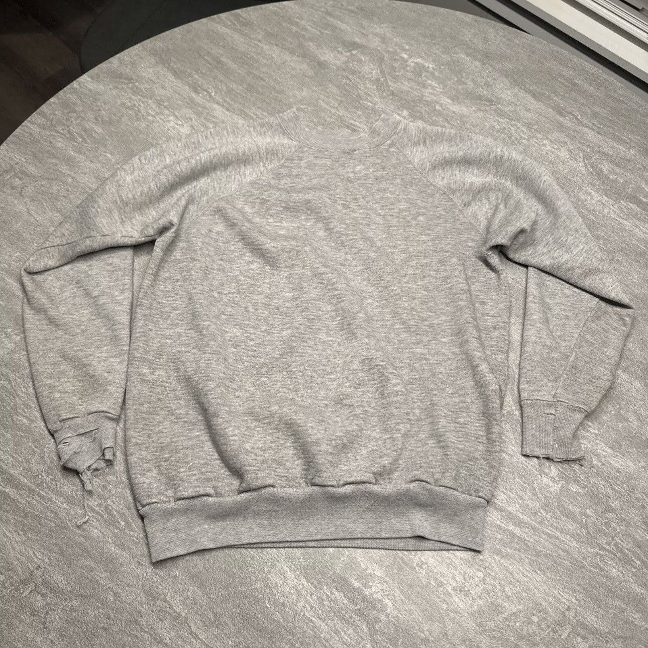 Vintage Vintage 50s 60s Blank Gray Sweatshirt Distressed Thrashed Size US M / EU 48-50 / 2 - 12 Thumbnail