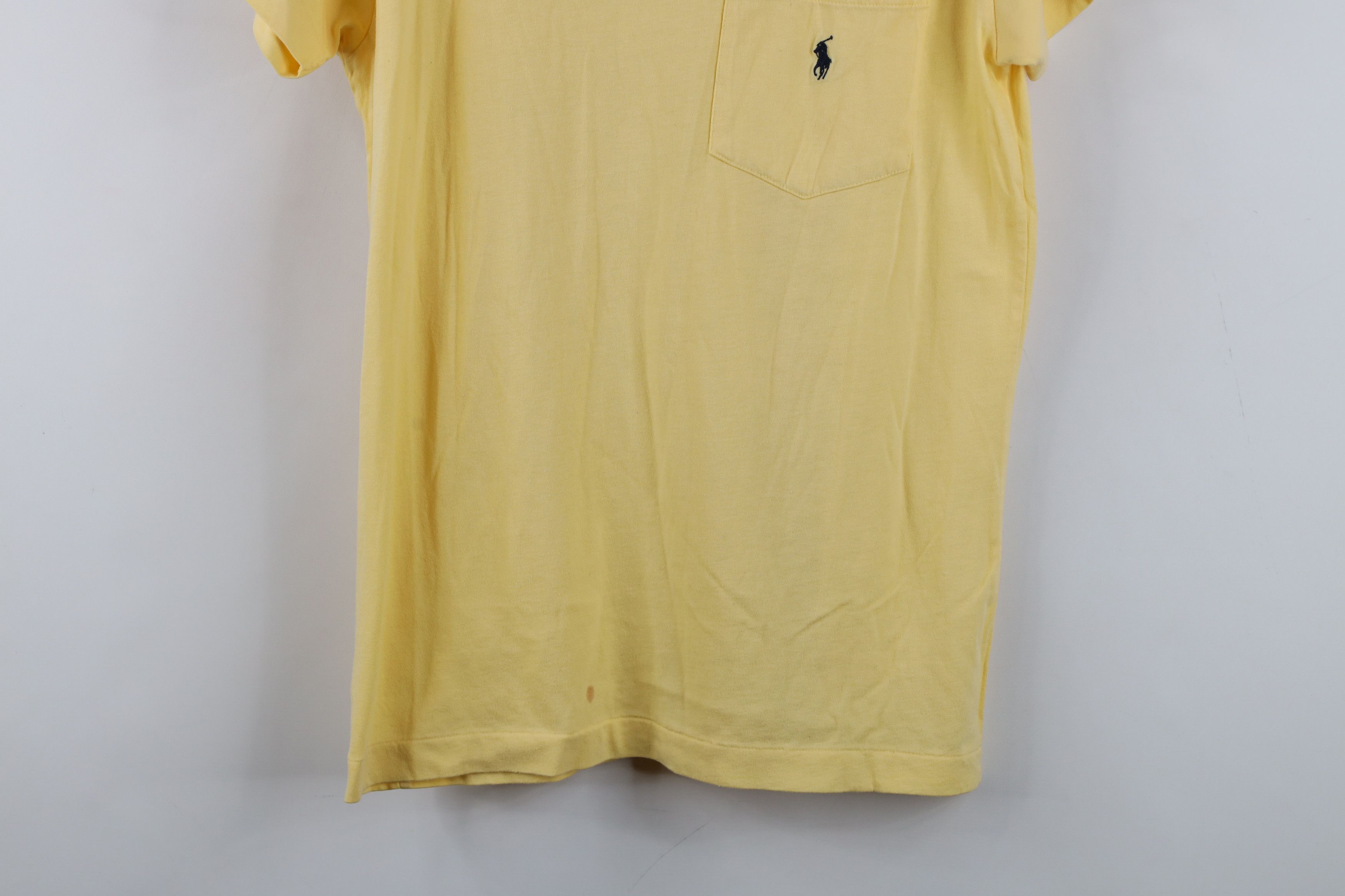 Ralph Lauren Vintage 90s Polo Sport Ralph Lauren Pocket T-Shirt Yellow Size US S / EU 44-46 / 1 - 3 Thumbnail