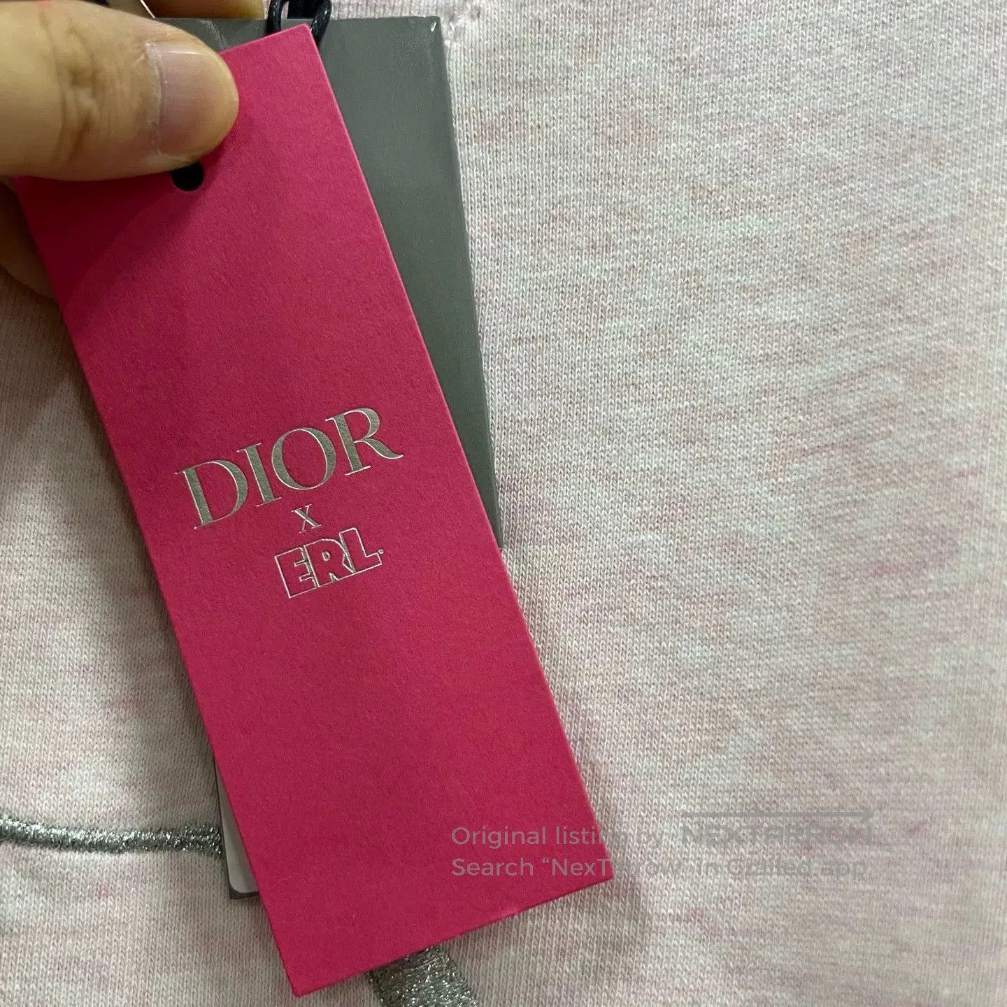 Dior pink embroidered logo sweatshirt by Dior. Size XL / US 12-14 / IT 48-50 - 6 Thumbnail