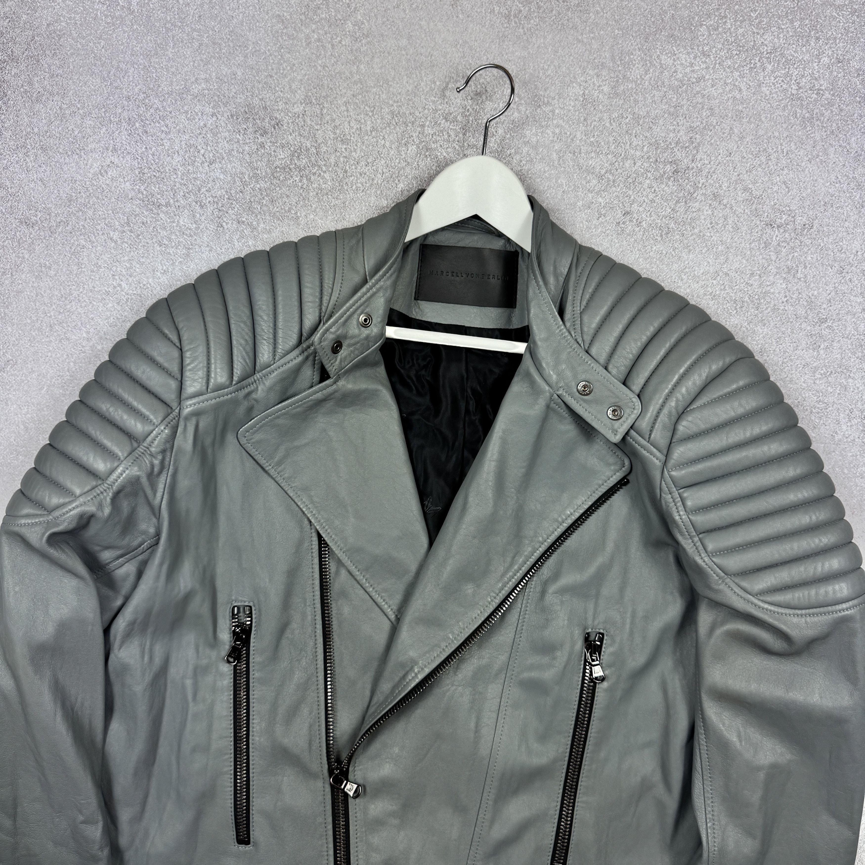 Genuine Leather Marcell Von Berlin Lamb Leather Moto Biker Jacket Size 54/XL Size US XL / EU 56 / 4 - 4 Thumbnail