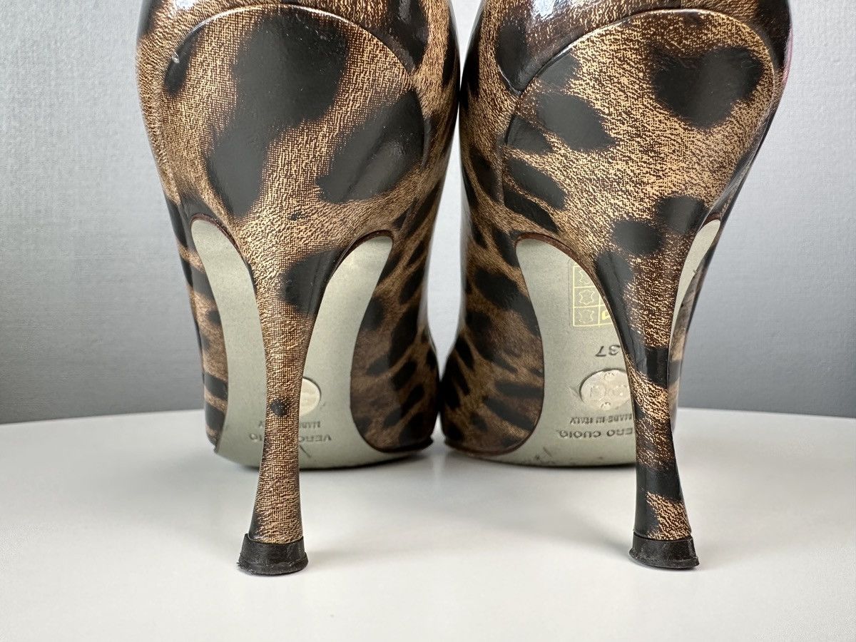 Dolce & Gabbana DOLCE & GABBANA Patent Leather Pumps Leopard Print Heels 37 Size US 7 / IT 37 - 8 Thumbnail