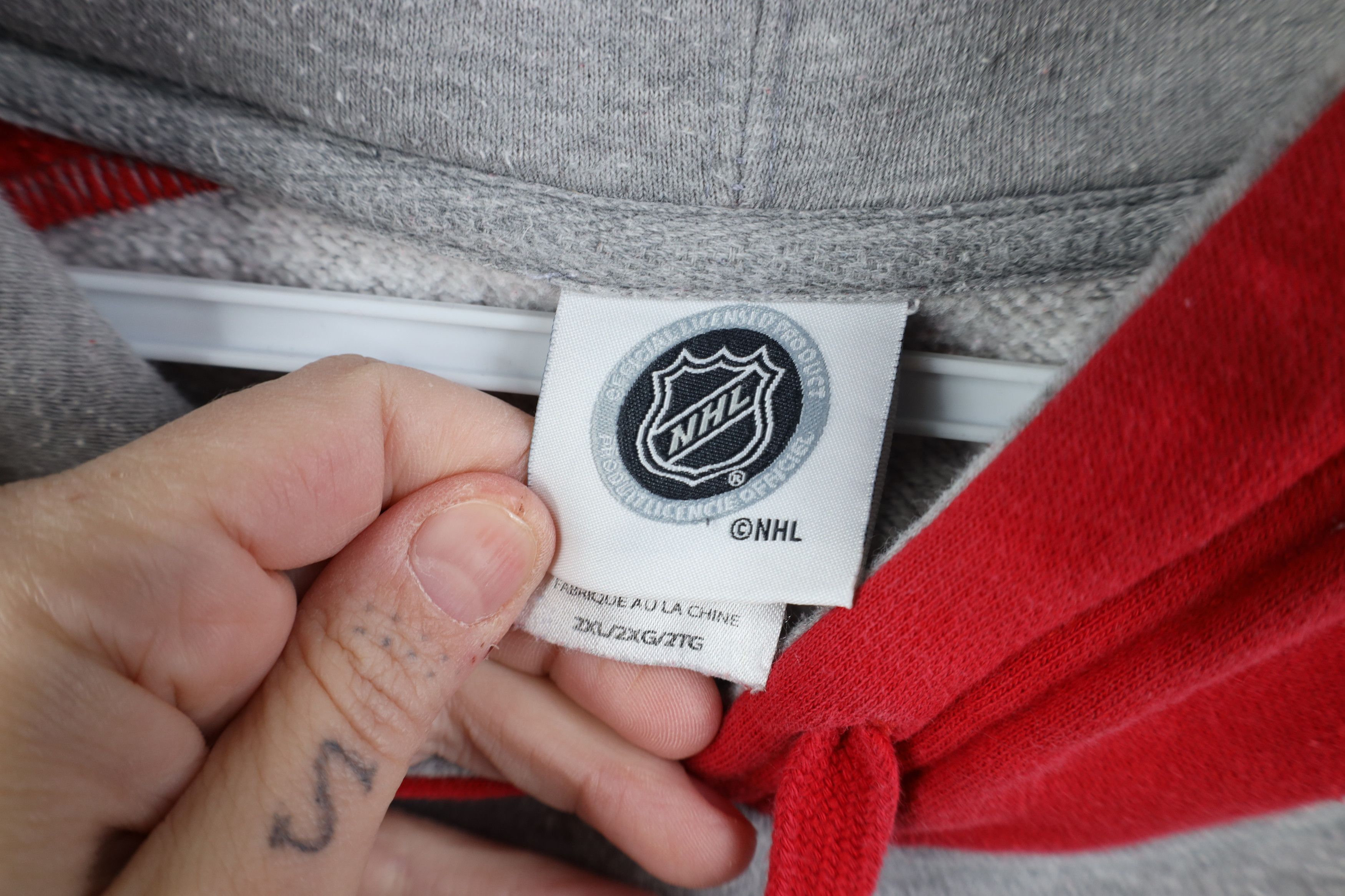 Vintage Vintage Y2K NHL Detroit Red Wings Hockey Hoodie Sweatshirt Size US XXL / EU 58 / 5 - 11 Thumbnail