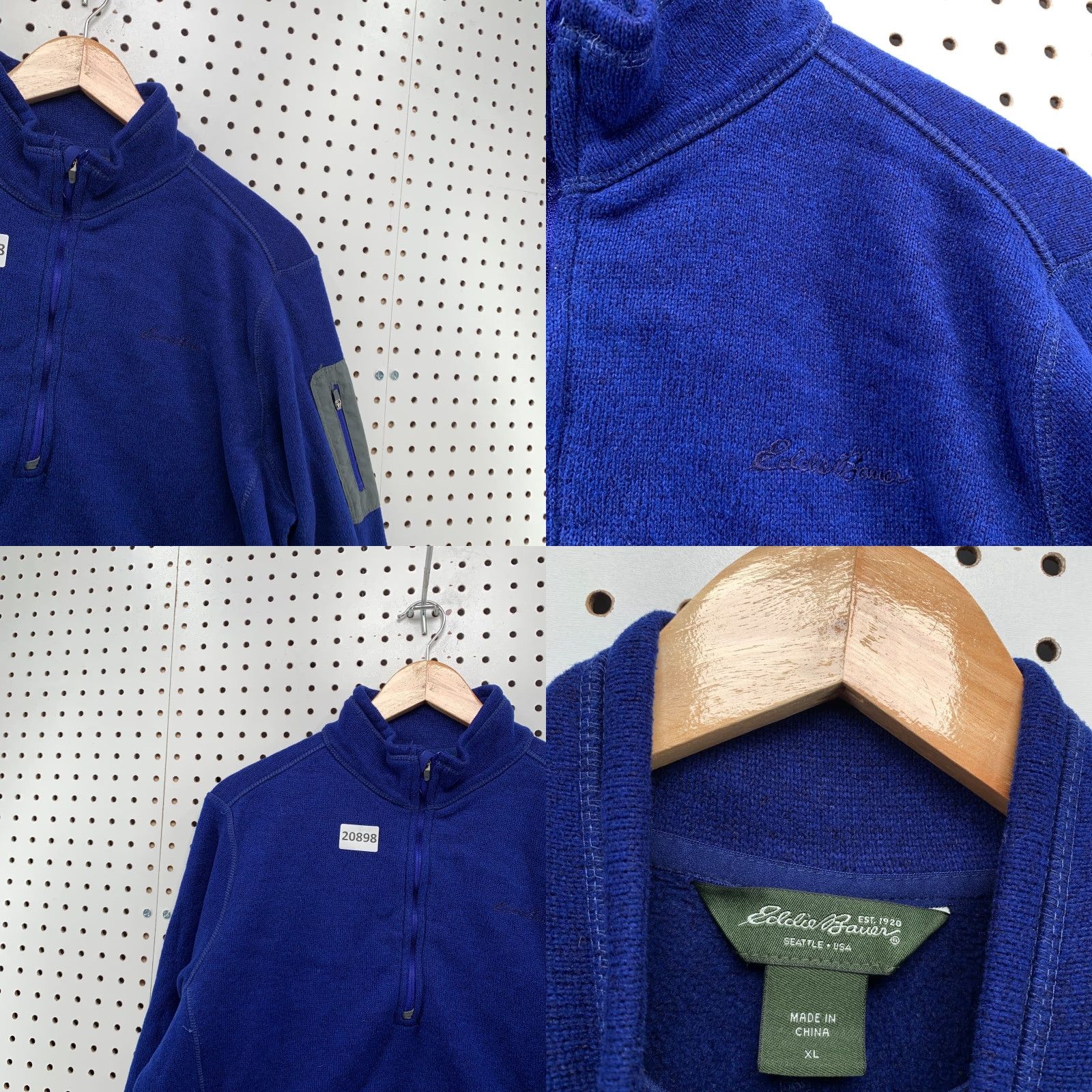 Eddie Bauer Eddie Bauer Womens 1/4 Zip Pullover Sweatshirt Blue XL Fits 23x27 Pocket Sweatshirt Pullover Zip Knit High Neck Activewear Womens XL Blue Eddie Bauer Size XL / US 12-14 / IT 48-50 - 8 Thumbnail