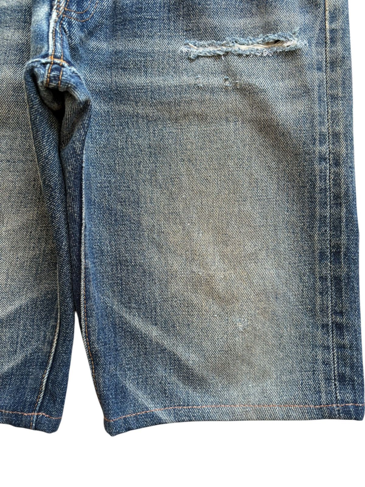 Denime × Japanese Brand Vintage Denime Selvedge Rusty Mud Wash Loose Baggy Shorts Size US 31 - 10 Thumbnail