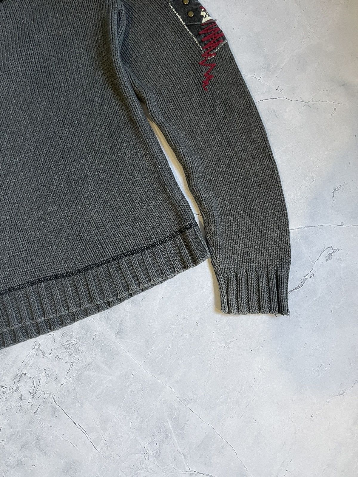 Diesel AvantGarde Vintage Sweatshirt Y2K Printed Knit Japan Sweater Size US L / EU 52-54 / 3 - 4 Thumbnail
