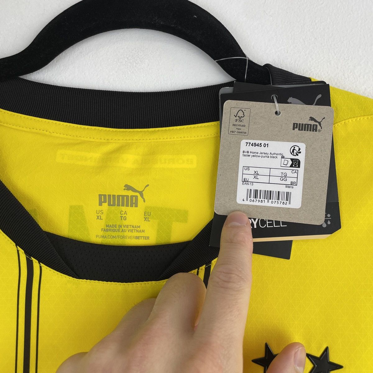 Puma Borussia Dortmund Gittens Authentic Home Jersey 2024/2025 Size US XL / EU 56 / 4 - 4 Thumbnail