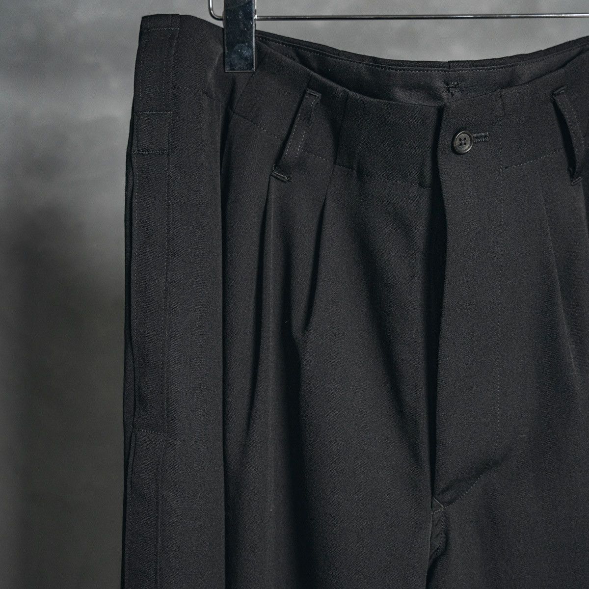 Yohji Yamamoto Yohji Yamamoto Pour Homme - Wool Gabardine SIDE TAPED PANTS Size US 30 / EU 46 - 11 Thumbnail