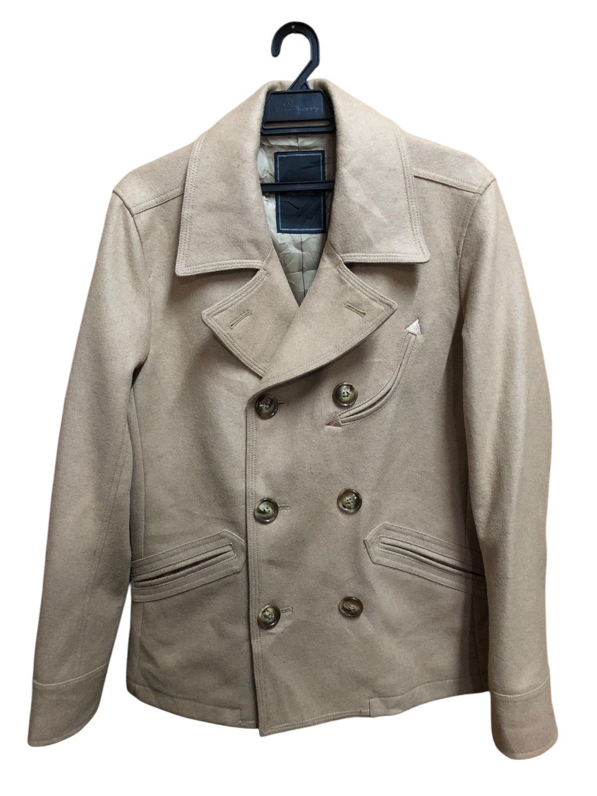 Issey Miyake × Tete Homme Tete Homme Wool Double Breast Coat Size US M / EU 48-50 / 2 - 1 Thumbnail