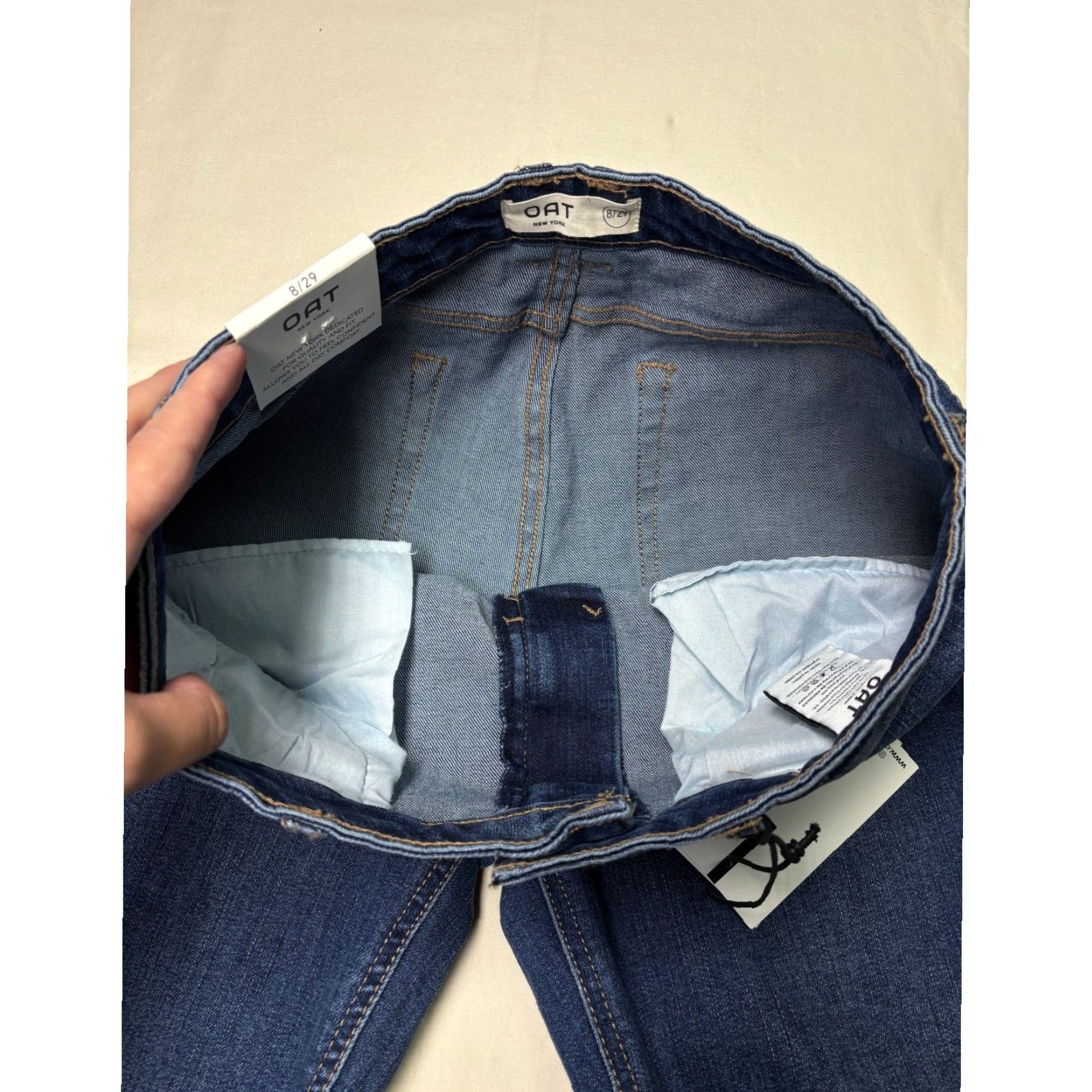 Vintage VINTAGE OAT New York High Rise Bootcut Jeans Dark Wash 32X31 Womens Jeans Medium Blue Limitless Keywords Size 24" / US 00 / IT 34 - 4 Thumbnail