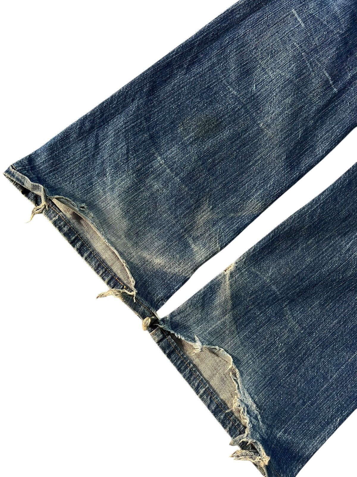 Edwin × If Six Was Nine × Le Grande Bleu (L.G.B.) 💥BAGGY💥VINTAGE EDWIN 503S DISTRESS MUD WASH JEANS Size US 31 - 10 Thumbnail