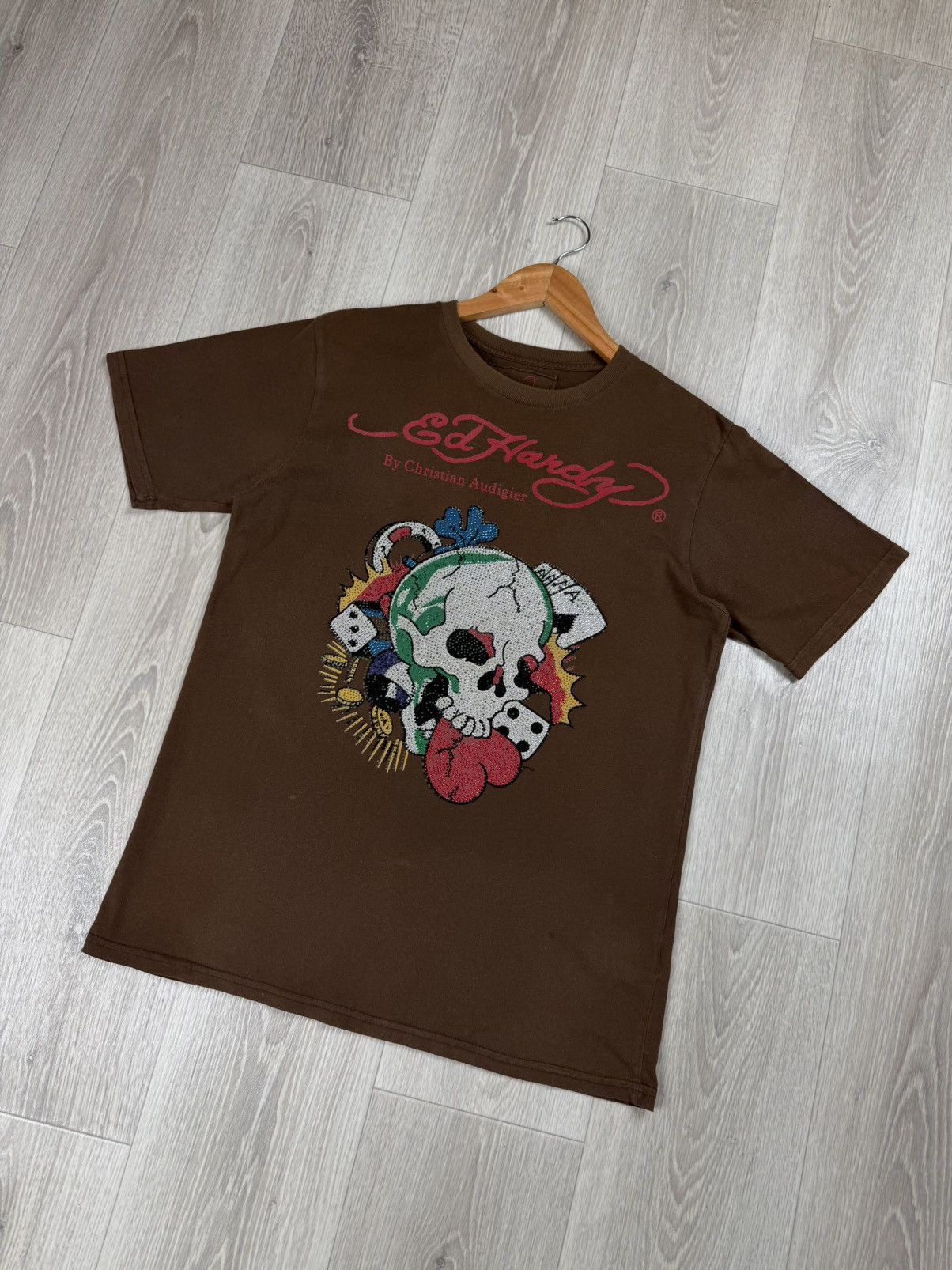 Ed Hardy Men’s Vintage Ed Hardy by Christian Audigier T-Shirt Y2K Size US L / EU 52-54 / 3 - 3 Thumbnail