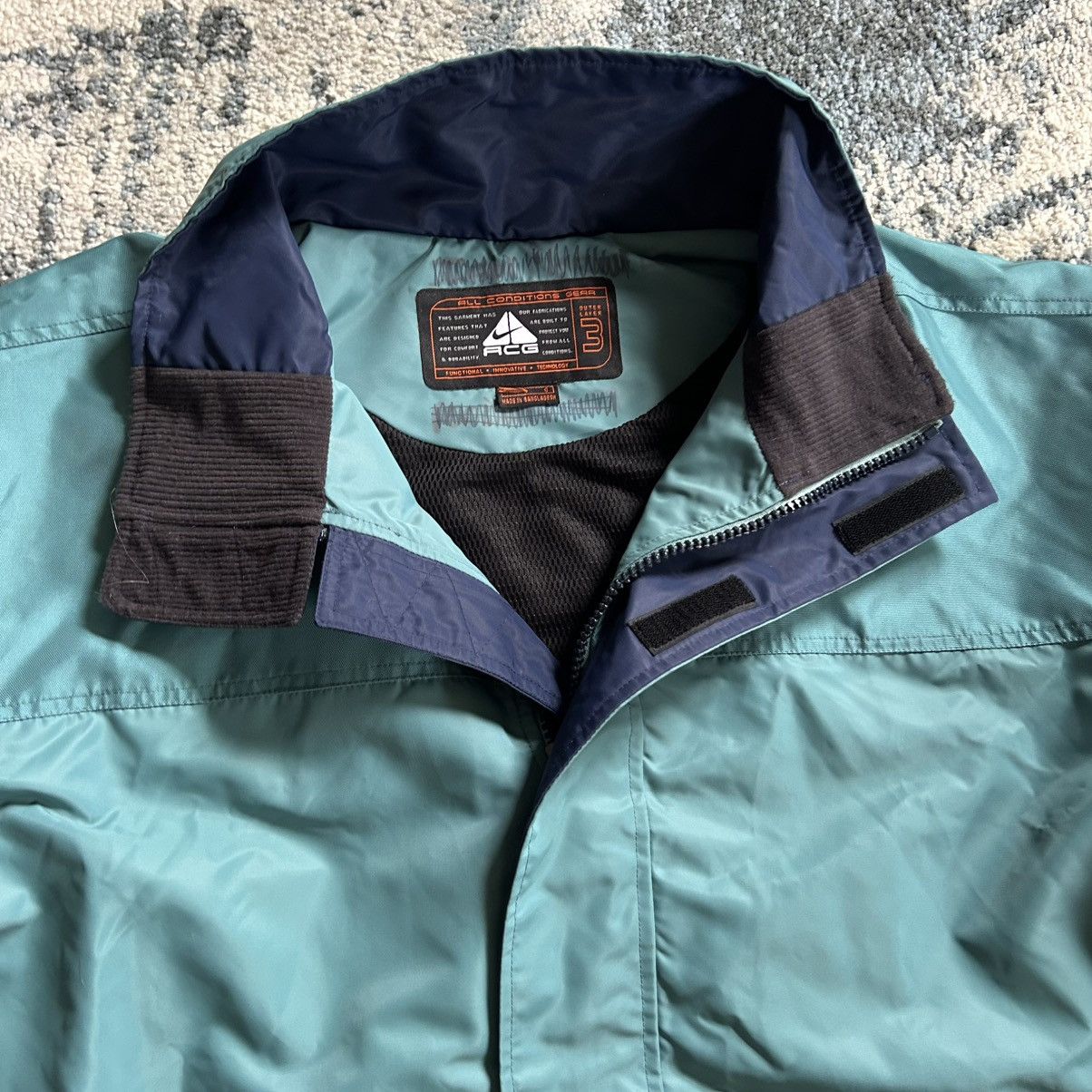 Nike ACG TEAL NAVY NYLON STORM-FiT RAiN JACKET COAT SEATTLE MARiNERS Size US XXL / EU 58 / 5 - 2 Thumbnail