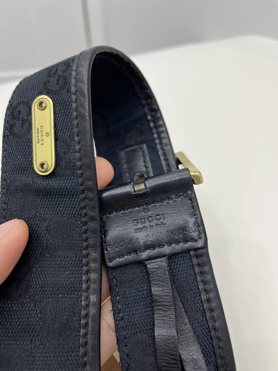 Gucci Gucci Canvas Monogram Leather/Cotton Belt Size ONE SIZE - 3 Thumbnail