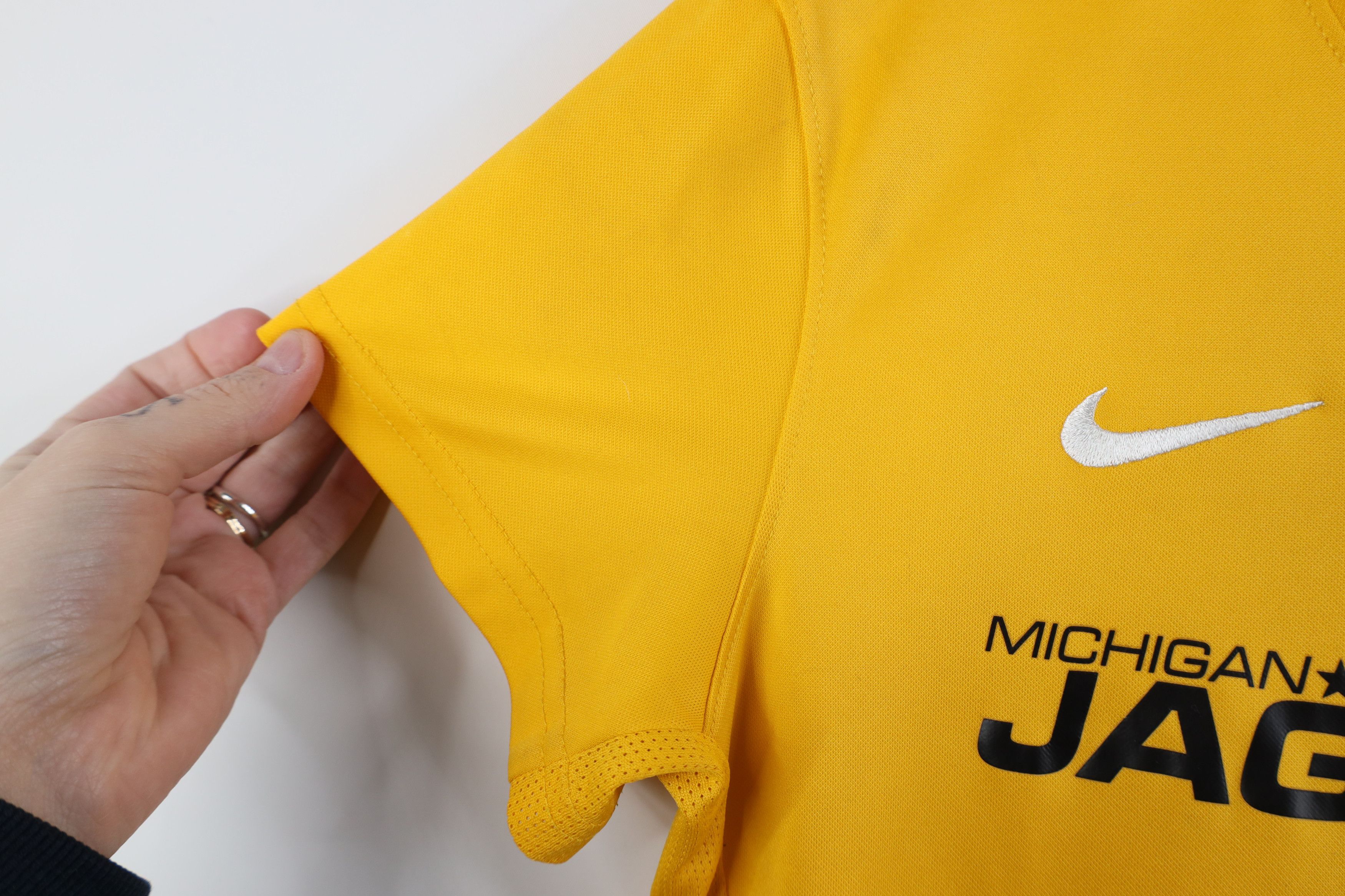 Nike Nike Soccer Spell Michigan Jaguars FC Soccer Jersey Yellow Size S / US 4 / IT 40 - 10 Thumbnail