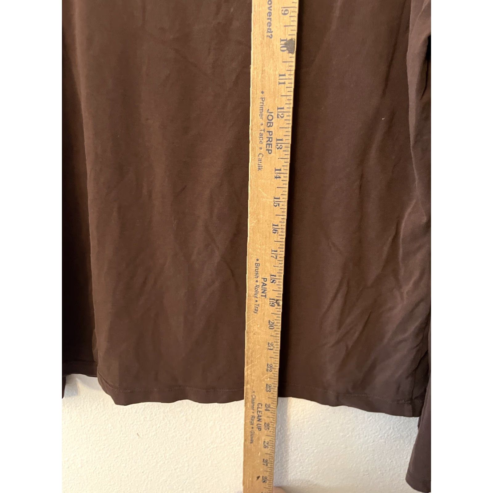 Talbots VINTAGE Talbots Round Tee Shirt Women L Brown Long Sleeve T-Shirt 100% Cotton Adult Large Brown Womens Size L / US 10 / IT 46 - 4 Thumbnail