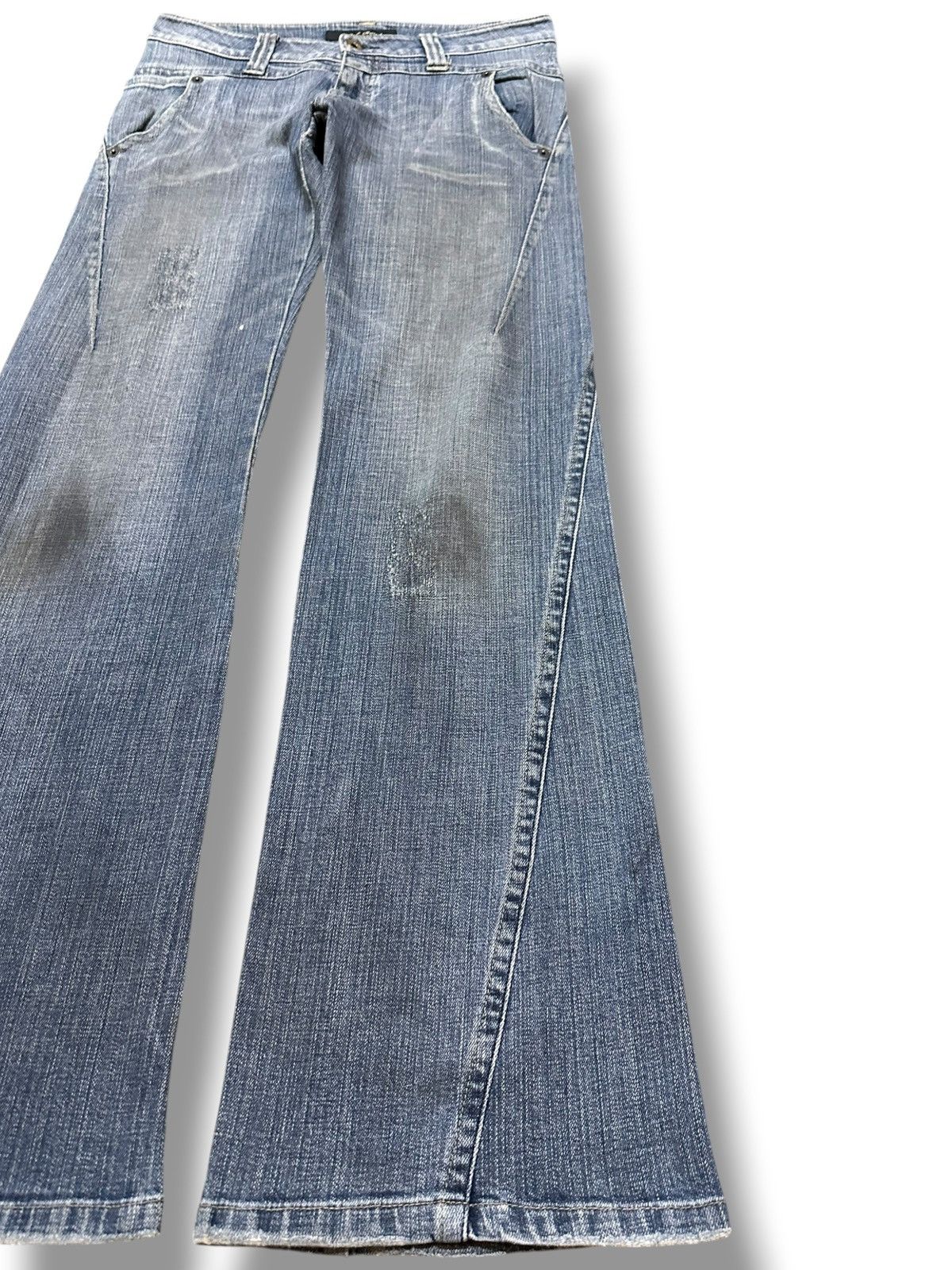 Japanese Brand Vintage Camel Road Flare Grunge Denim Size US 31 - 4 Thumbnail