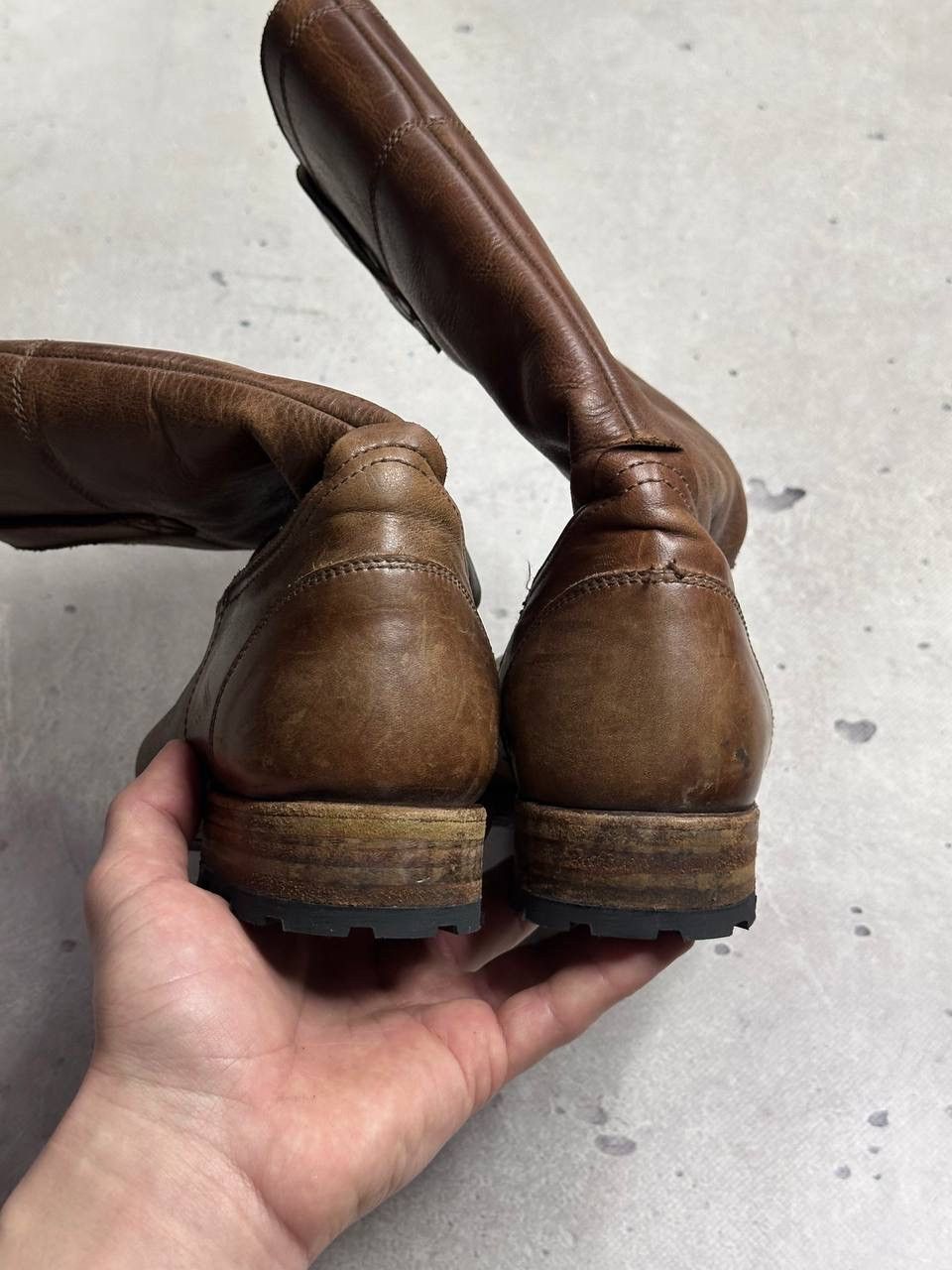 Sendra SENDRA Leather Engineer Boots Shearling Lined Sole Biker Y2K Size US 6.5 / IT 36.5 - 11 Thumbnail