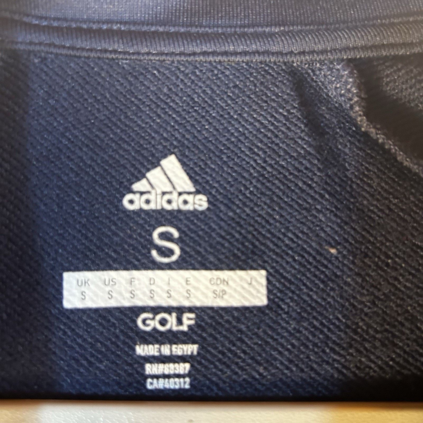 Adidas Adidas Mens 3-Stripes Golf Quarter Zip Pullover Blue Sz S Size US S / EU 44-46 / 1 - 4 Thumbnail
