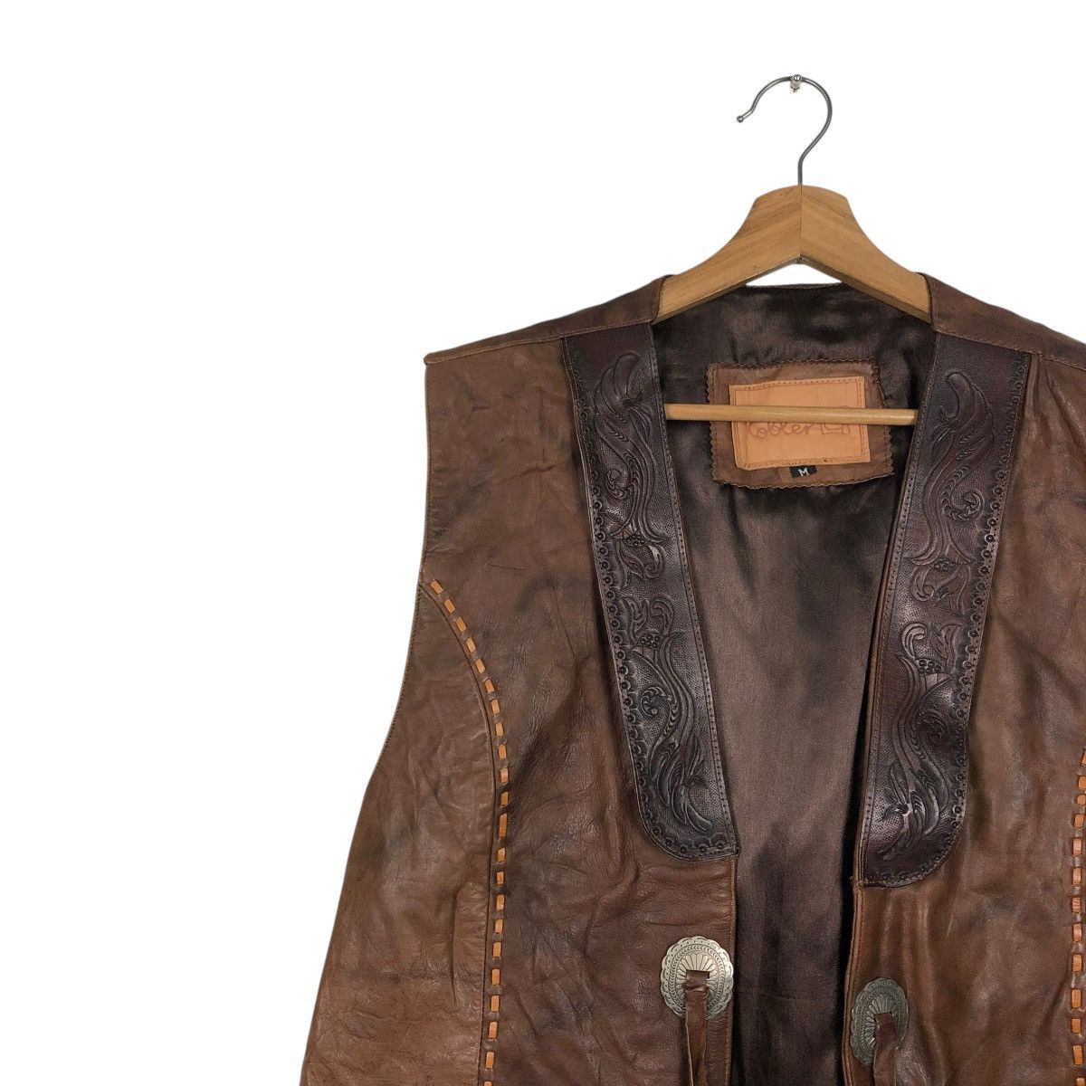 Japanese Brand 🔥VINTAGE KOBLER JACKET GENUINE LEATHER COWBOY ISSEY MOYAKE Size US M / EU 48-50 / 2 - 9 Thumbnail