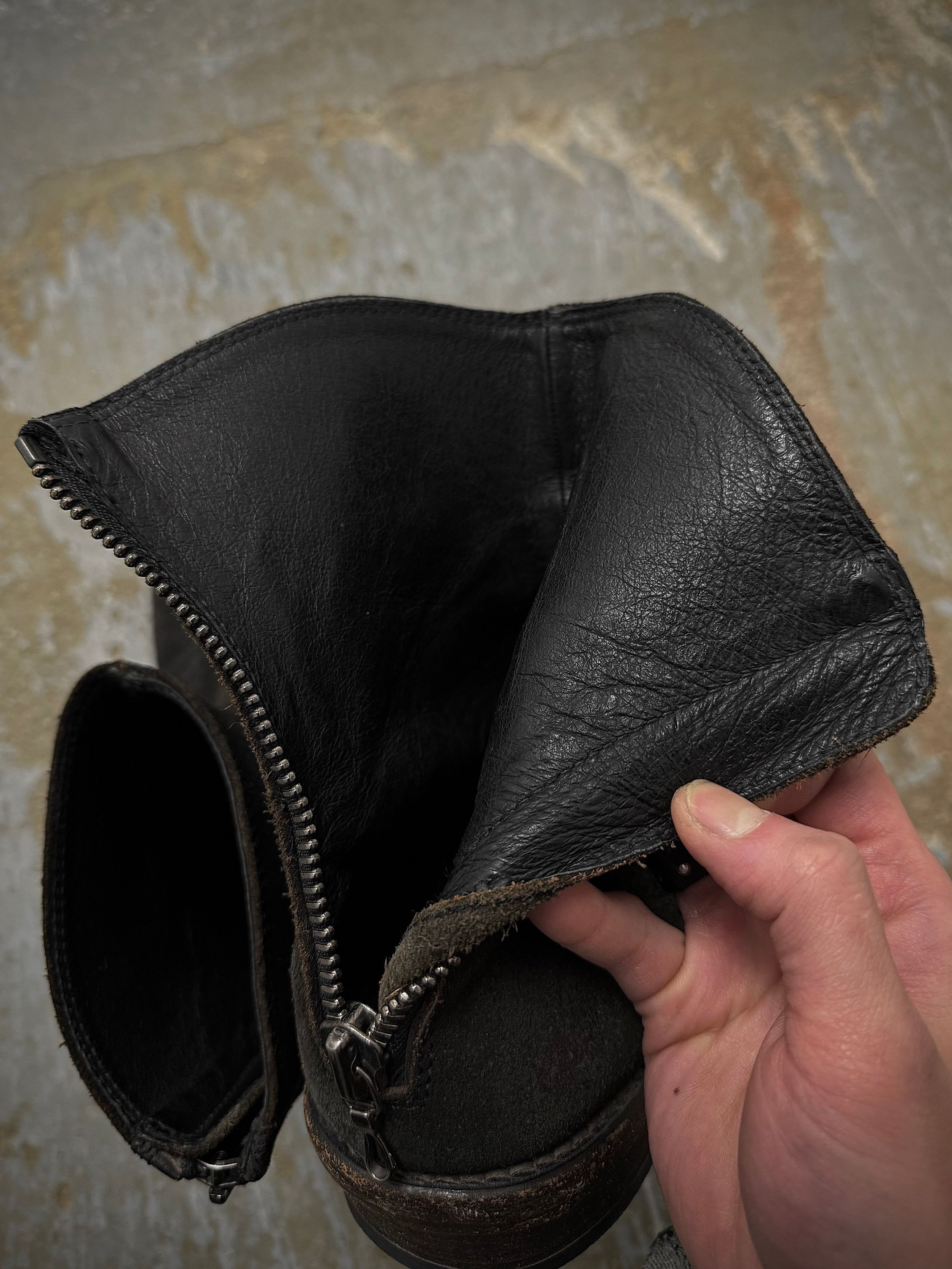Julius Julius Reverse Cow Leather Back Zip Boots Size US 9 / EU 42 - 8 Thumbnail
