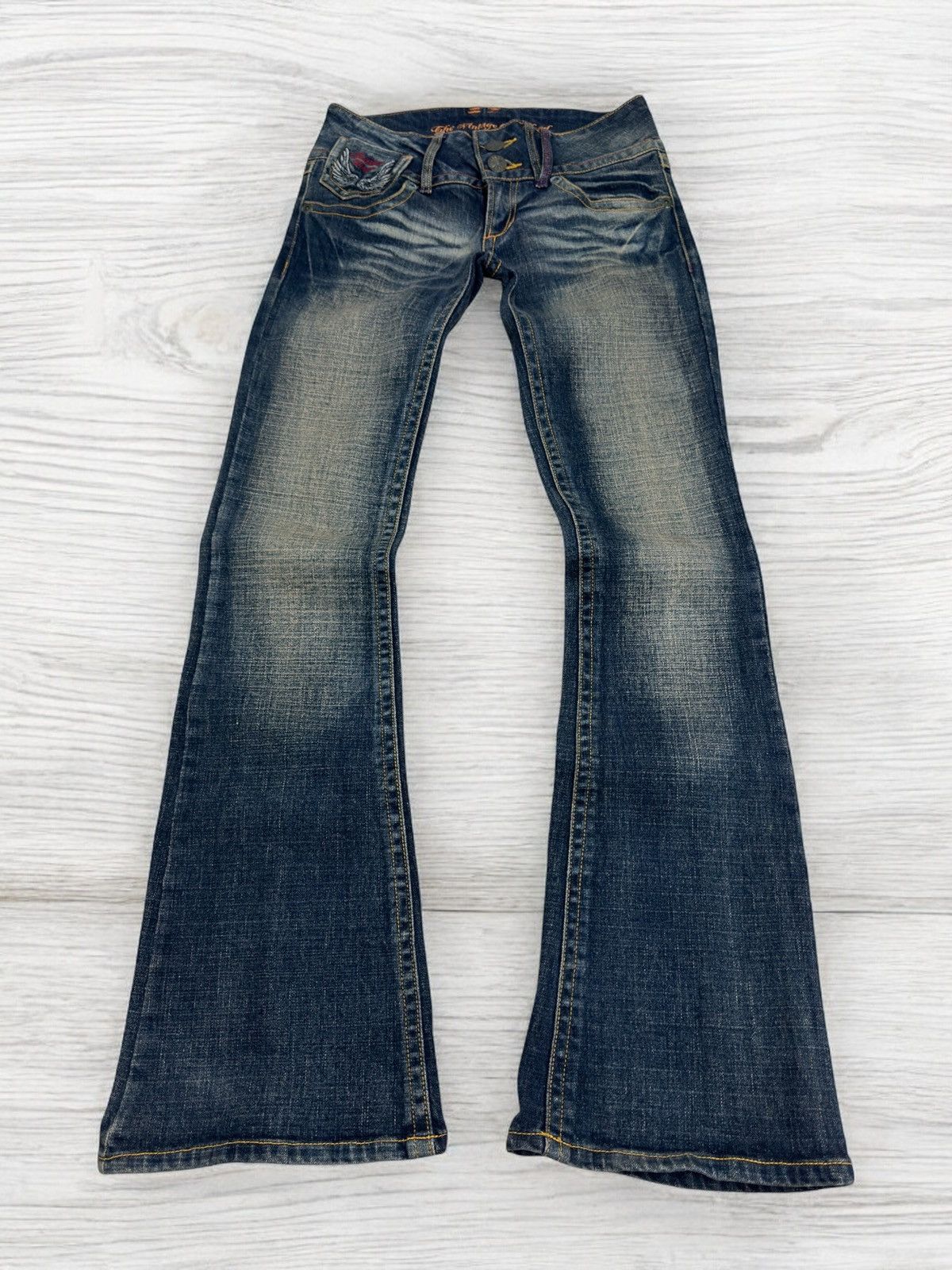 Hysteric Glamour FLARED HEAVEN WINGER GOT WING POCKET MUD WASH DENIM Size US 27 - 2 Thumbnail