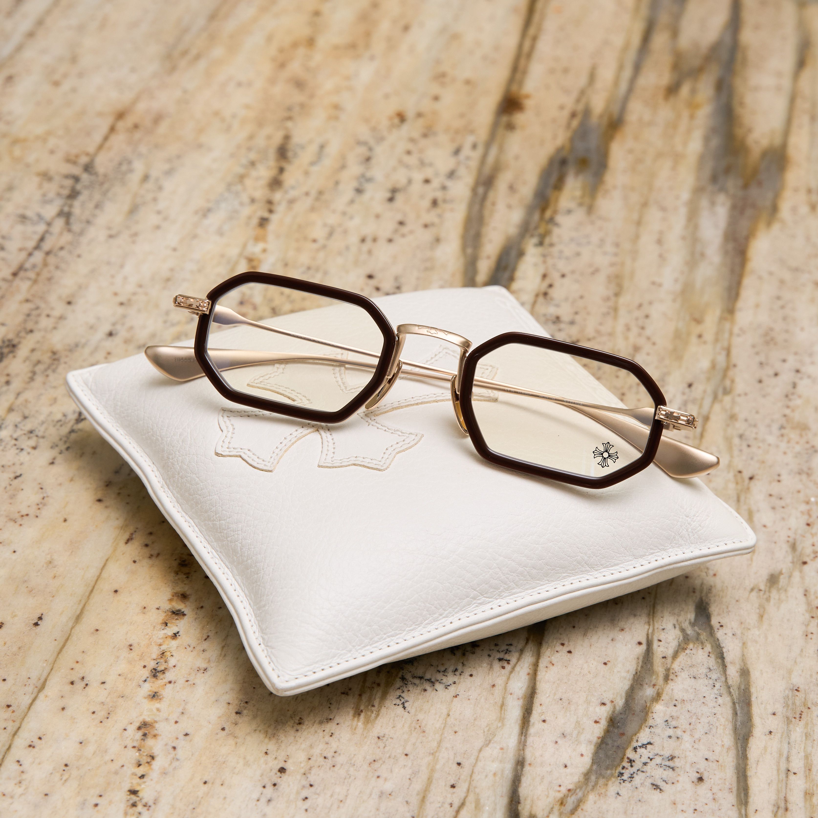 Chrome Hearts CHROME HEARTS STYLIDA CLASSIC BROWN/MATTE GOLD PLATED Size ONE SIZE - 2 Thumbnail