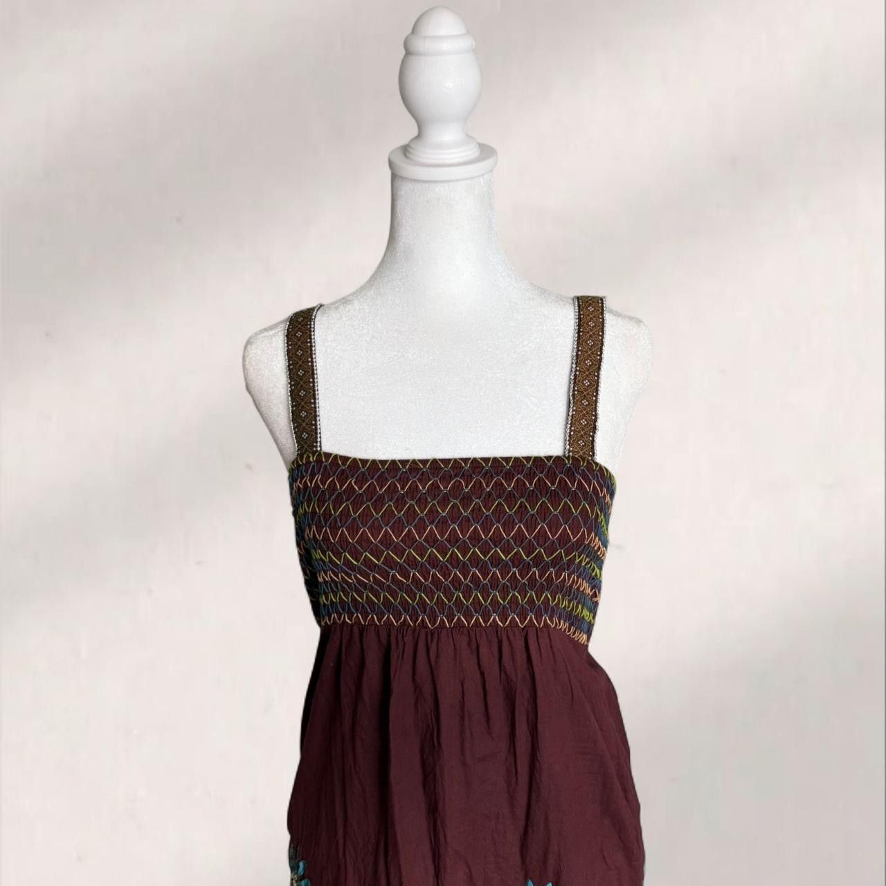 Other Brown floral embroidered babydoll dress Size XXS / US 00 / IT 34 - 2 Thumbnail