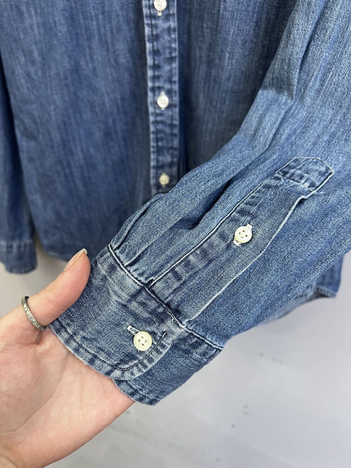 Polo Ralph Lauren Ralph Lauren Blue Shirt denim button up Vintage Style Size US M / EU 48-50 / 2 - 9 Thumbnail