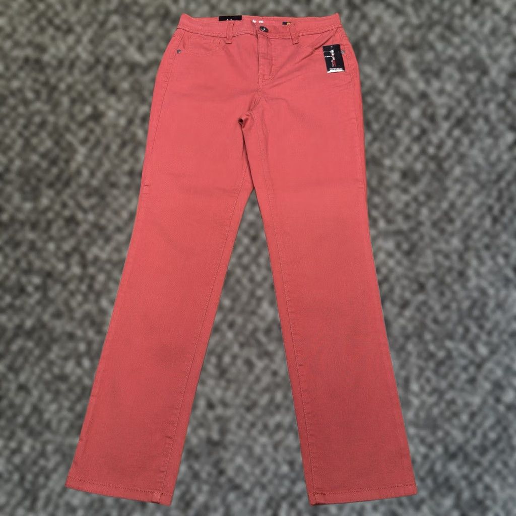 Vintage Style&co Slim Leg Jeans Womens 4 Petite Red High Rise Stretch New Size 27" / US 4 / IT 40 - 1 Thumbnail