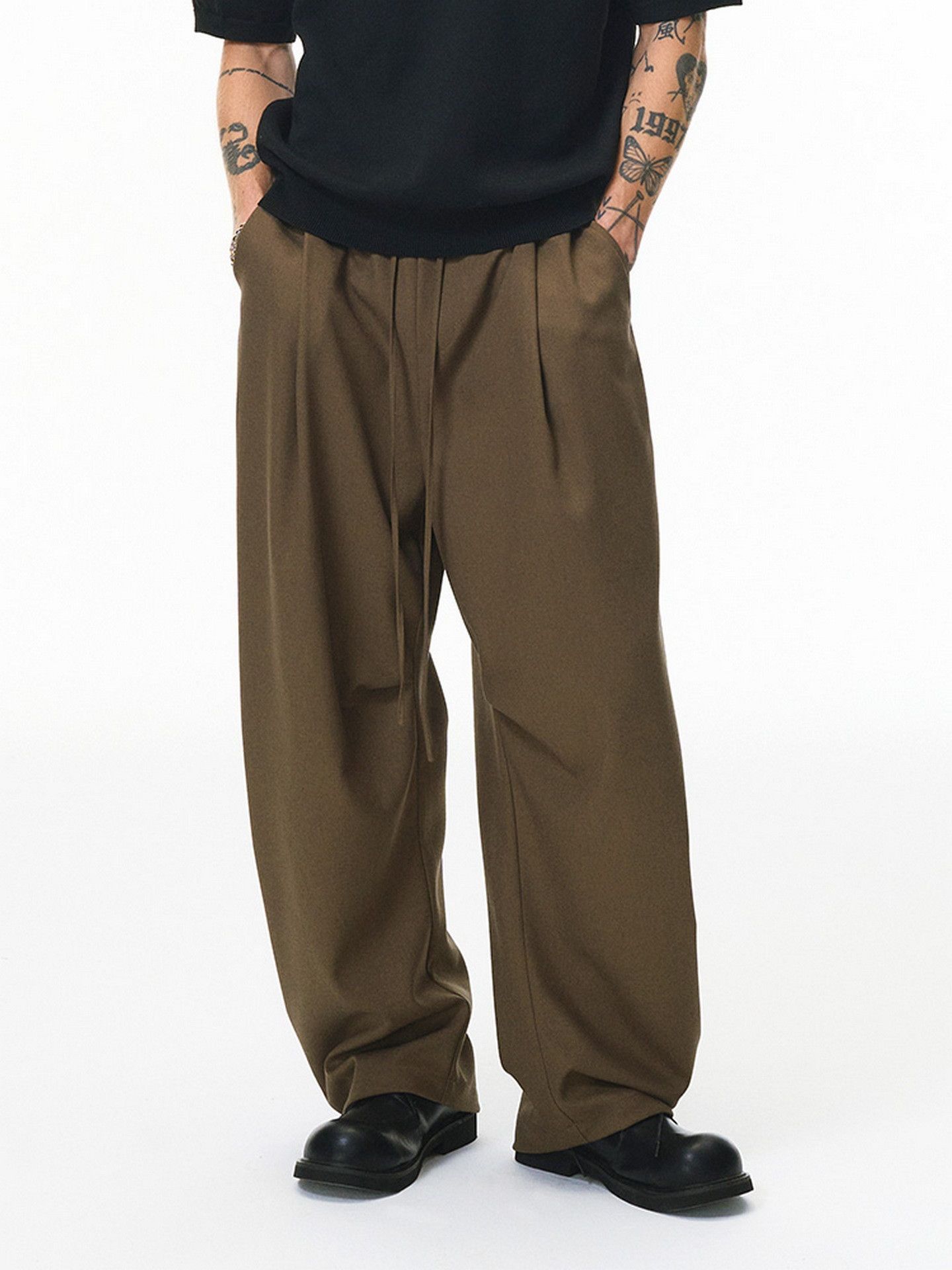 Japanese Brand Linen wide leg pants, loose solid color casual pants Size US 28 / EU 44 - 8 Thumbnail