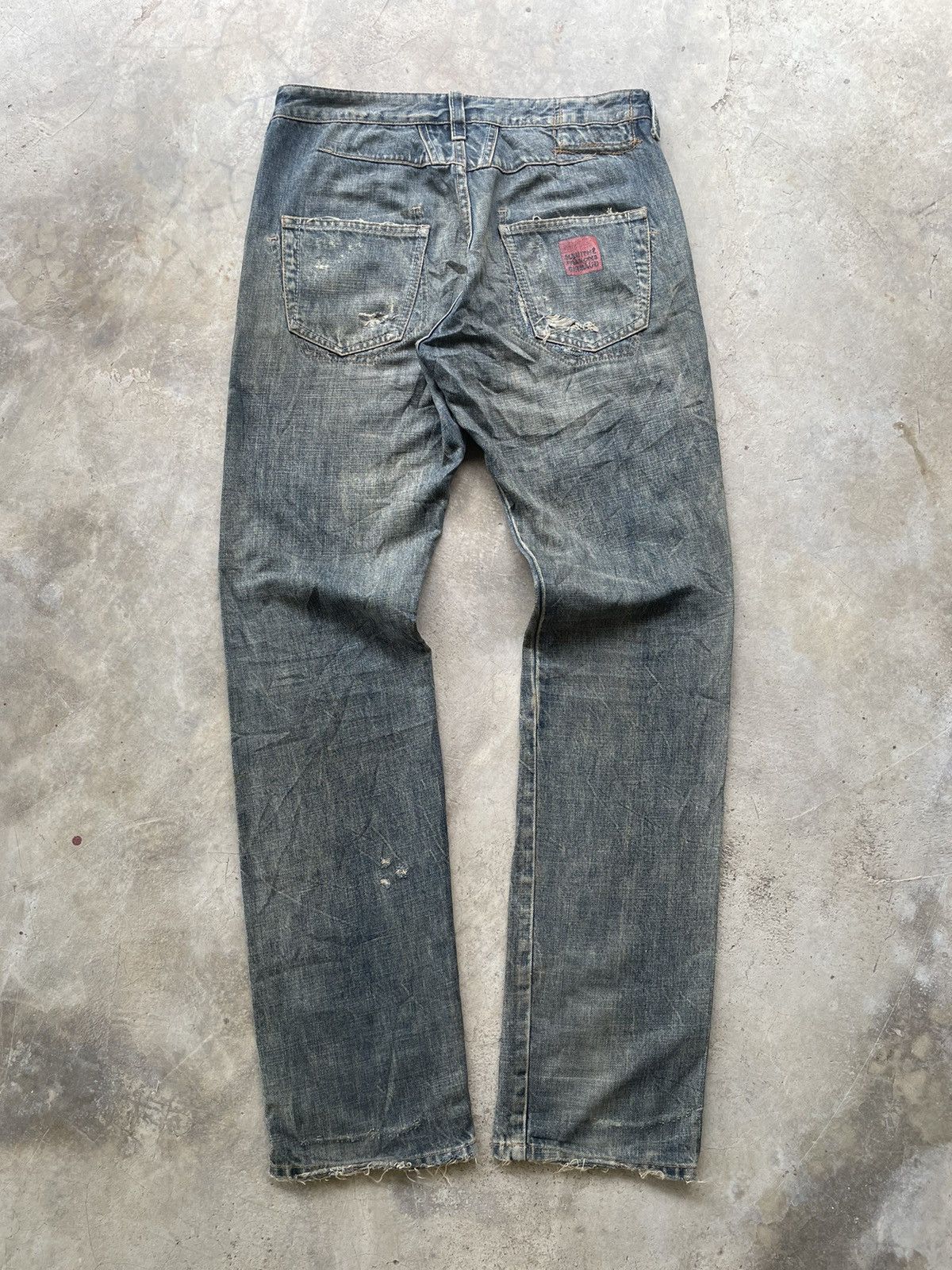 Marithe + Francois Girbaud Marithe Francois Girbaud Vkei Punk Distressed Straight Jeans Size US 32 / EU 48 - 17 Thumbnail