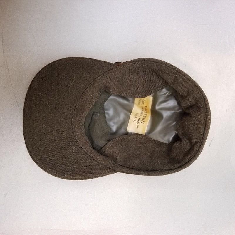 Vintage 1950s Military Cap Army Green Size ONE SIZE - 4 Thumbnail