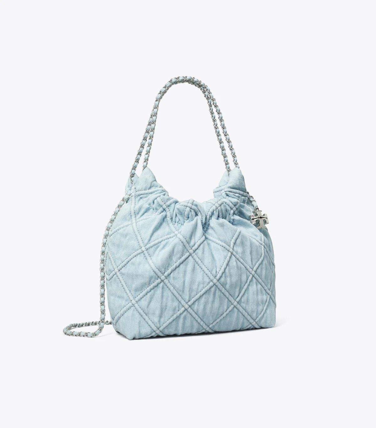 Tory Burch os11x0326 Size: OS / Mini Fleming Soft Denim Hobo Bag Blue Size ONE SIZE - 2 Thumbnail