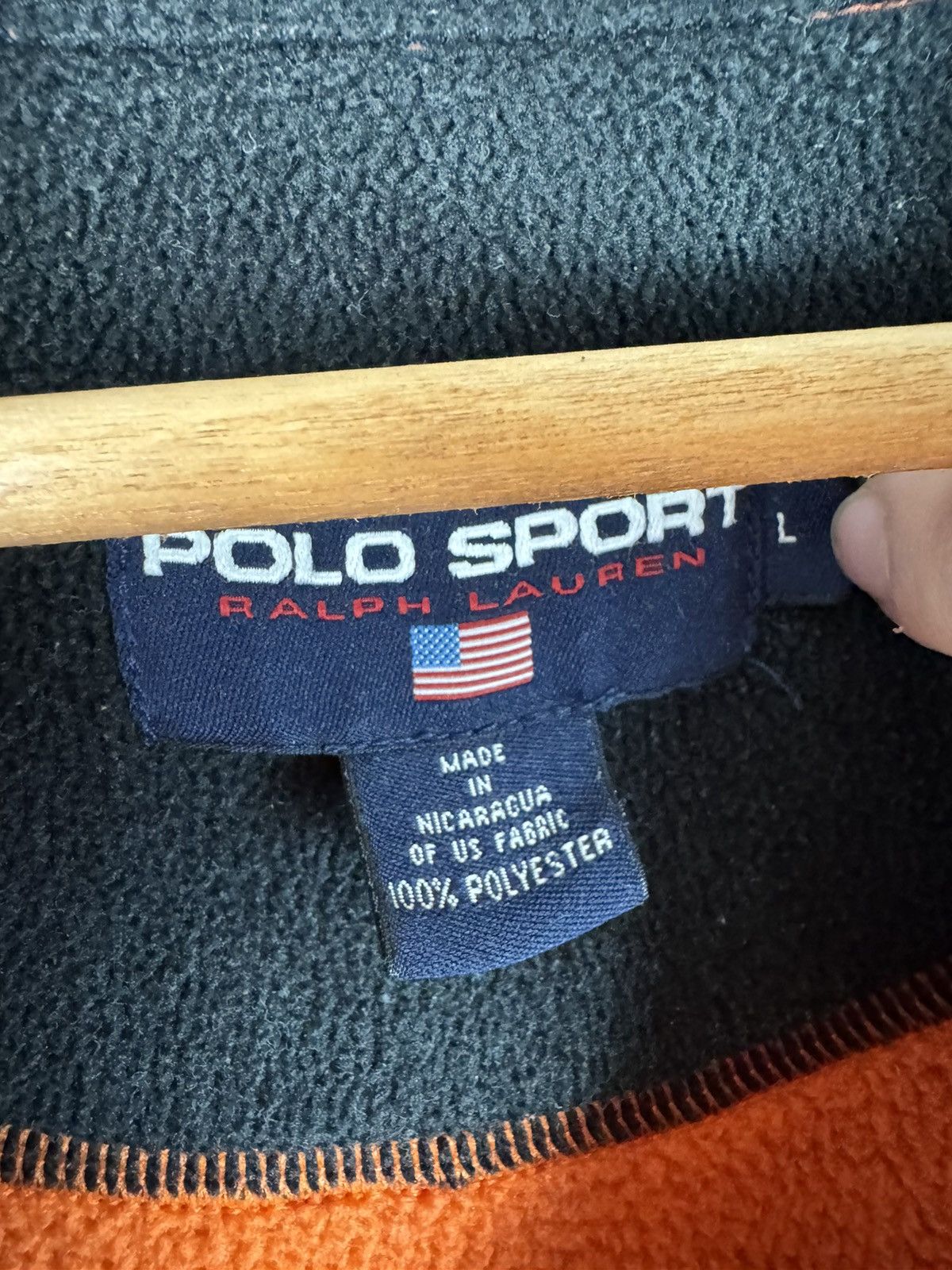 Vintage Vintage 90s Polo Sport Reversible Fleece Jacket Size US L / EU 52-54 / 3 - 3 Thumbnail