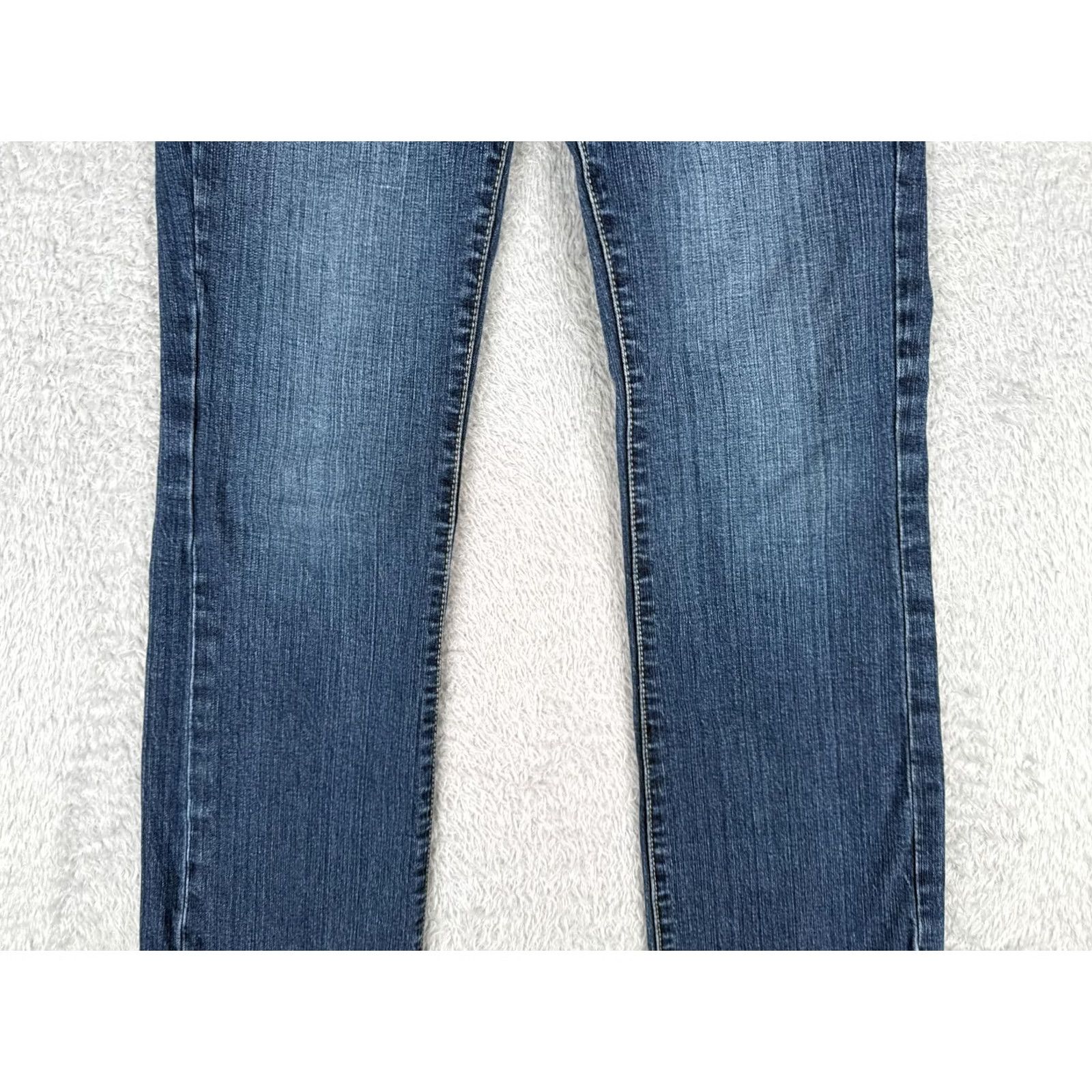 AG Jeans Jag Jeans Womens Jeans 6 Blue Denim Mid Rise Bootcut Cotton Embroidered 27x32 Size 28" / US 6 / IT 42 - 3 Thumbnail